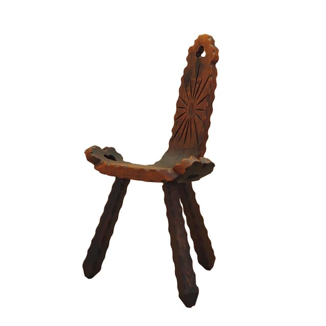 Chair, brown pine, Spain, 1950s - DIMENSION