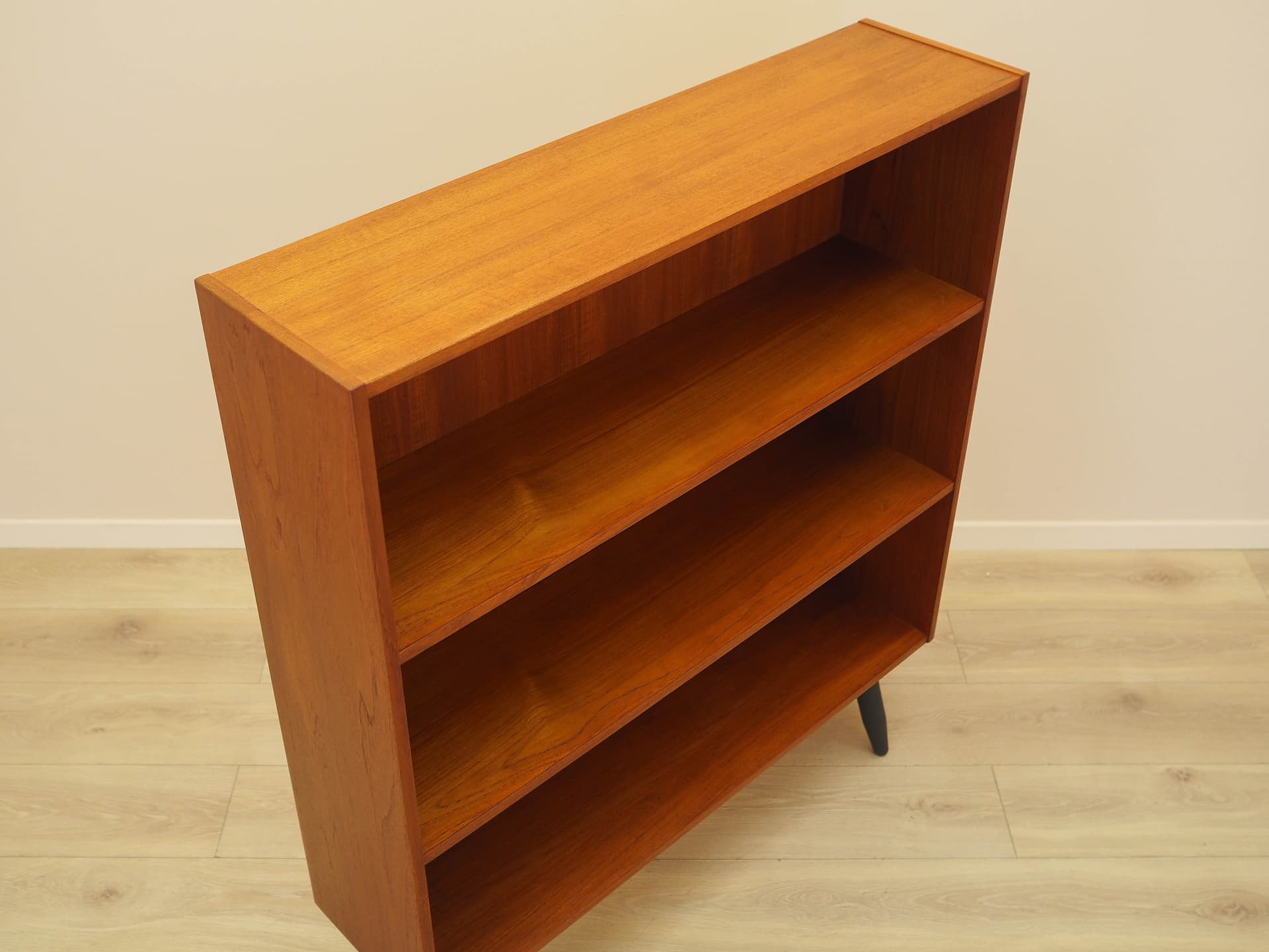 Bookcase, brown teak, black wood, Clausen & Søn, Denmark, 1970s. - 344715