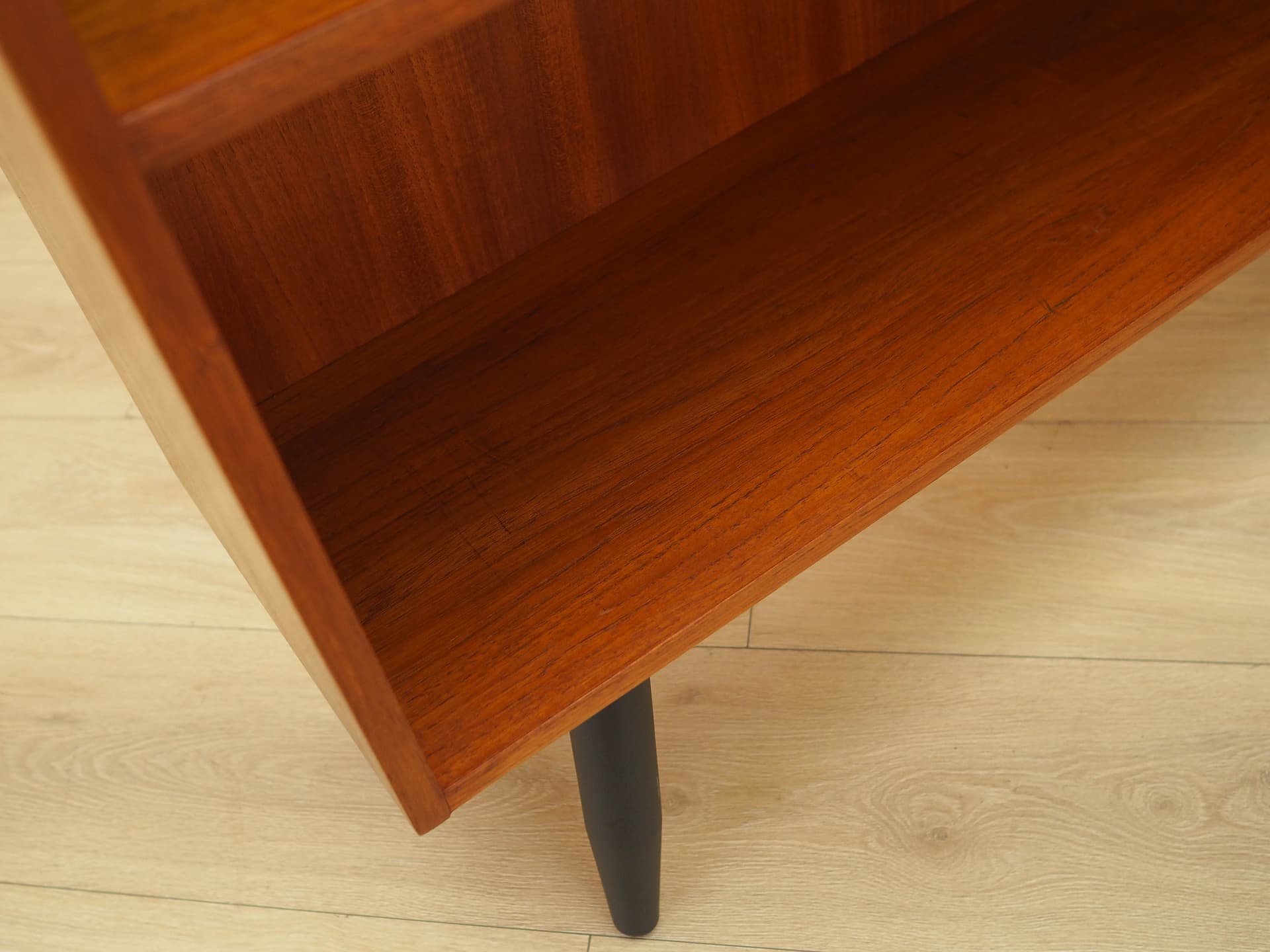 Bookcase, brown teak, black wood, Clausen & Søn, Denmark, 1970s. - 344719