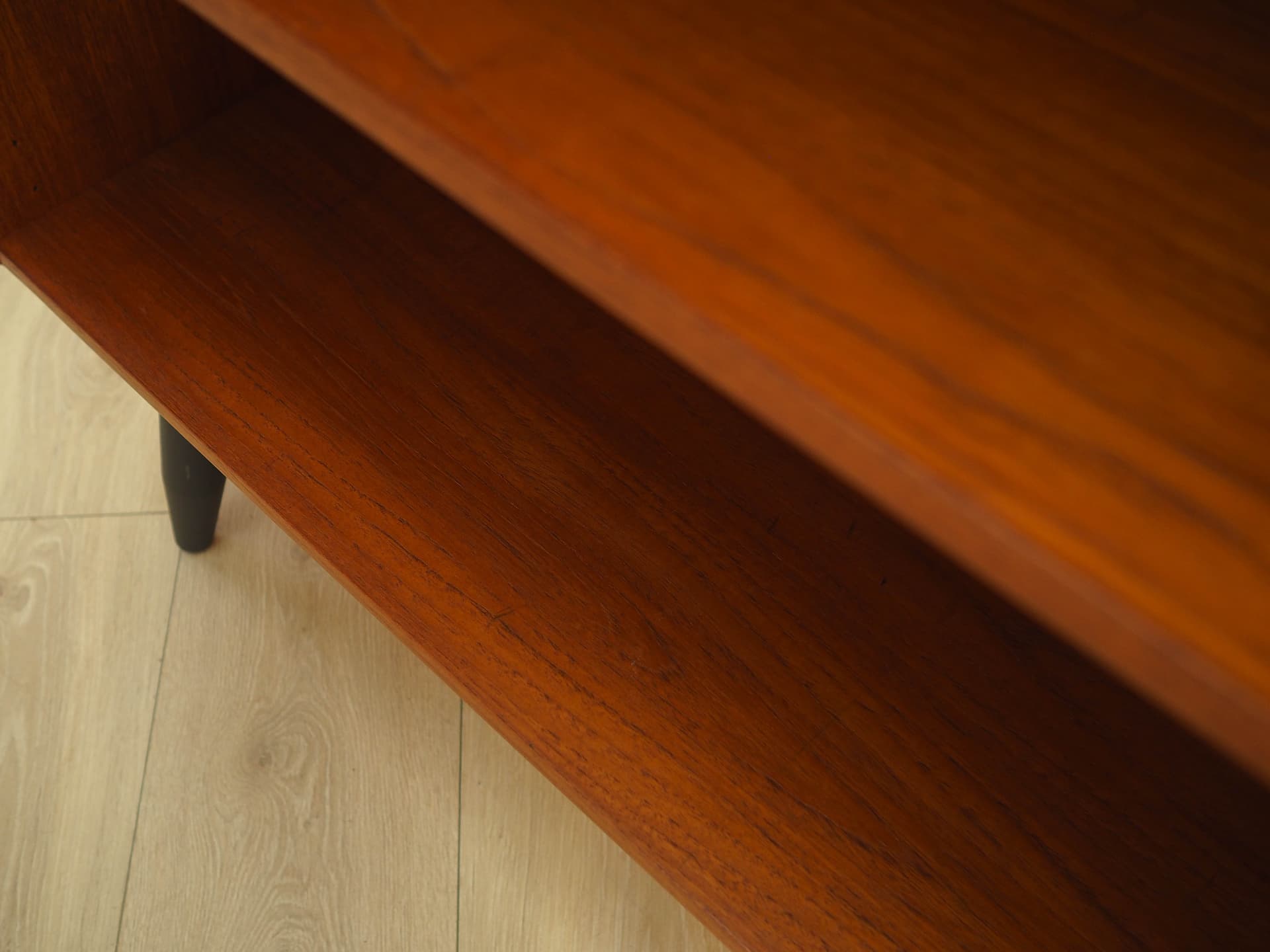 Bookcase, brown teak, black wood, Clausen & Søn, Denmark, 1970s. - 344718