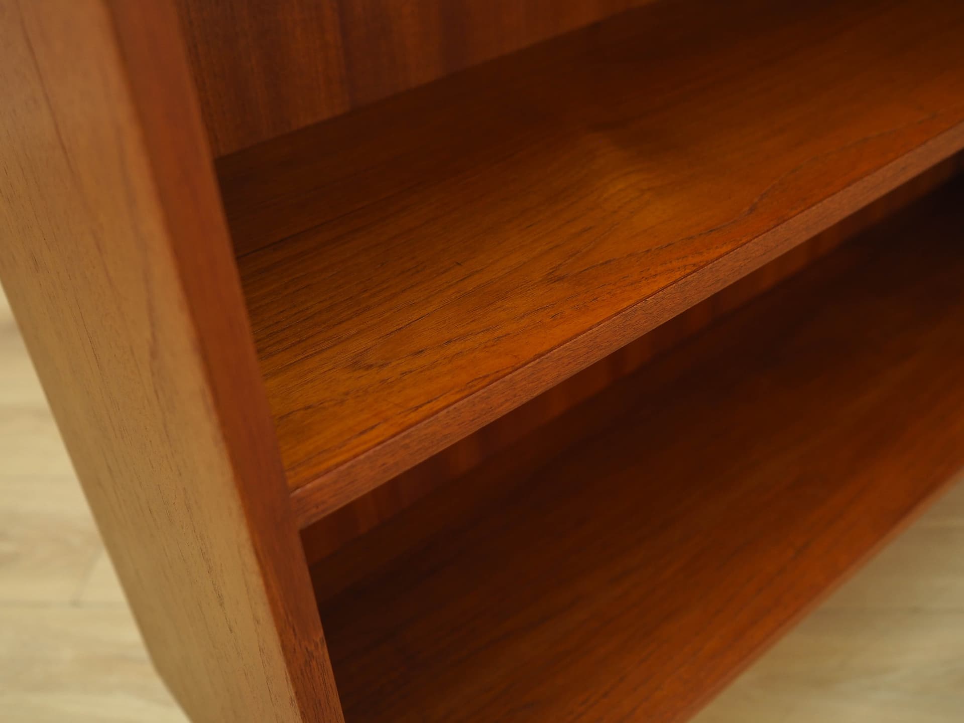 Bookcase, brown teak, black wood, Clausen & Søn, Denmark, 1970s. - 344711