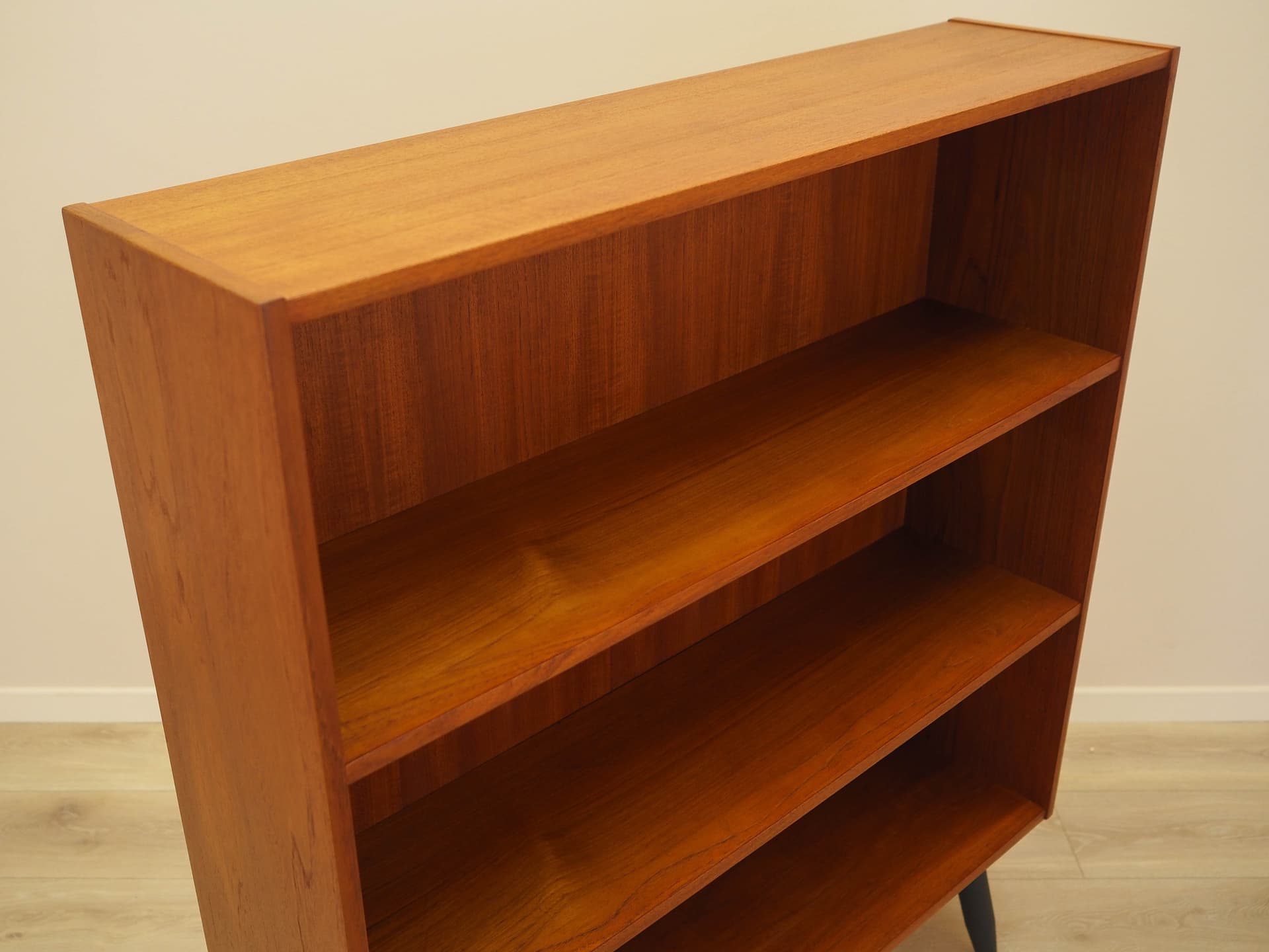 Bookcase, brown teak, black wood, Clausen & Søn, Denmark, 1970s. - 344717