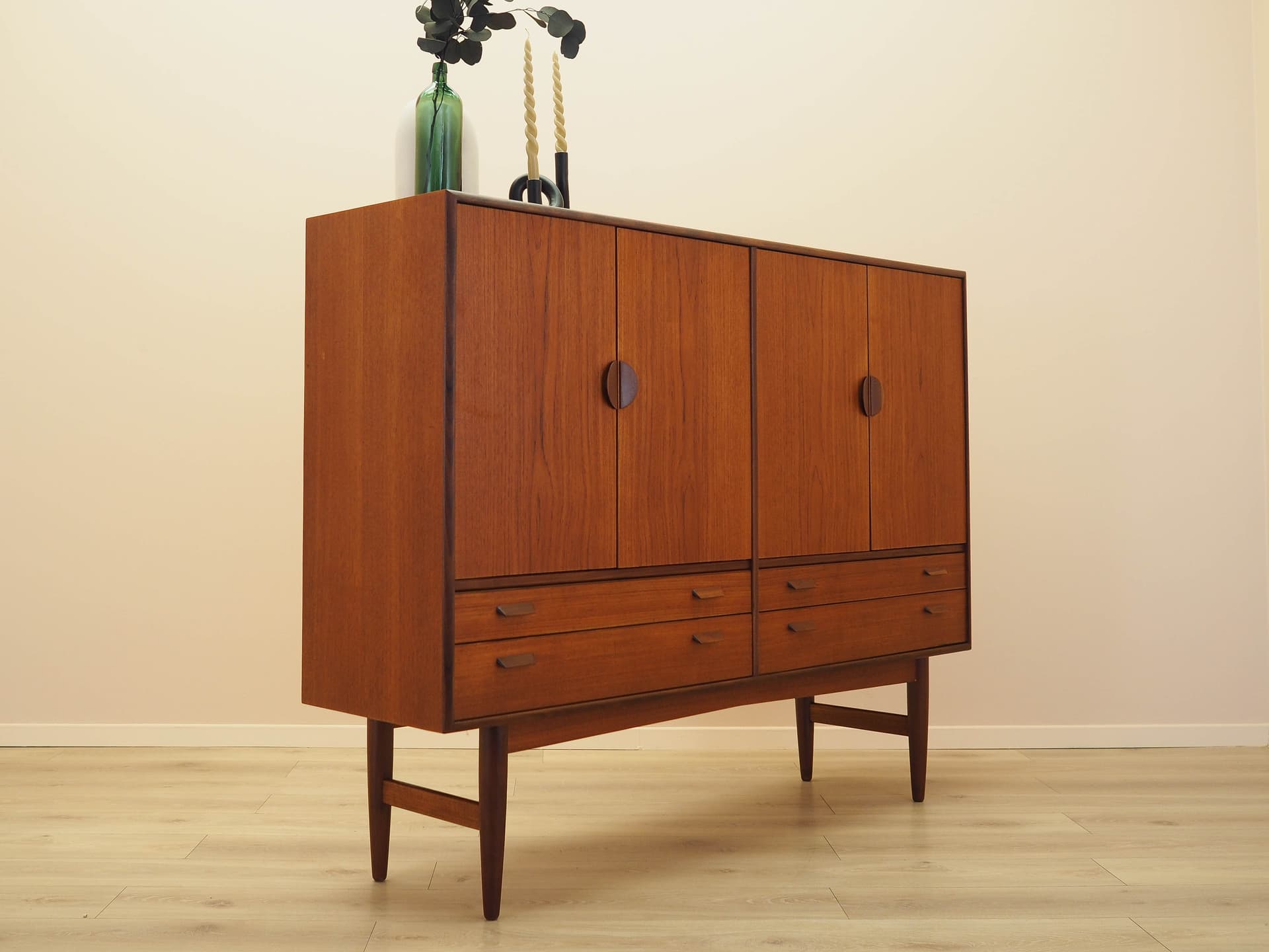 Highboard, teak, Denmark, 1960s. - 344724