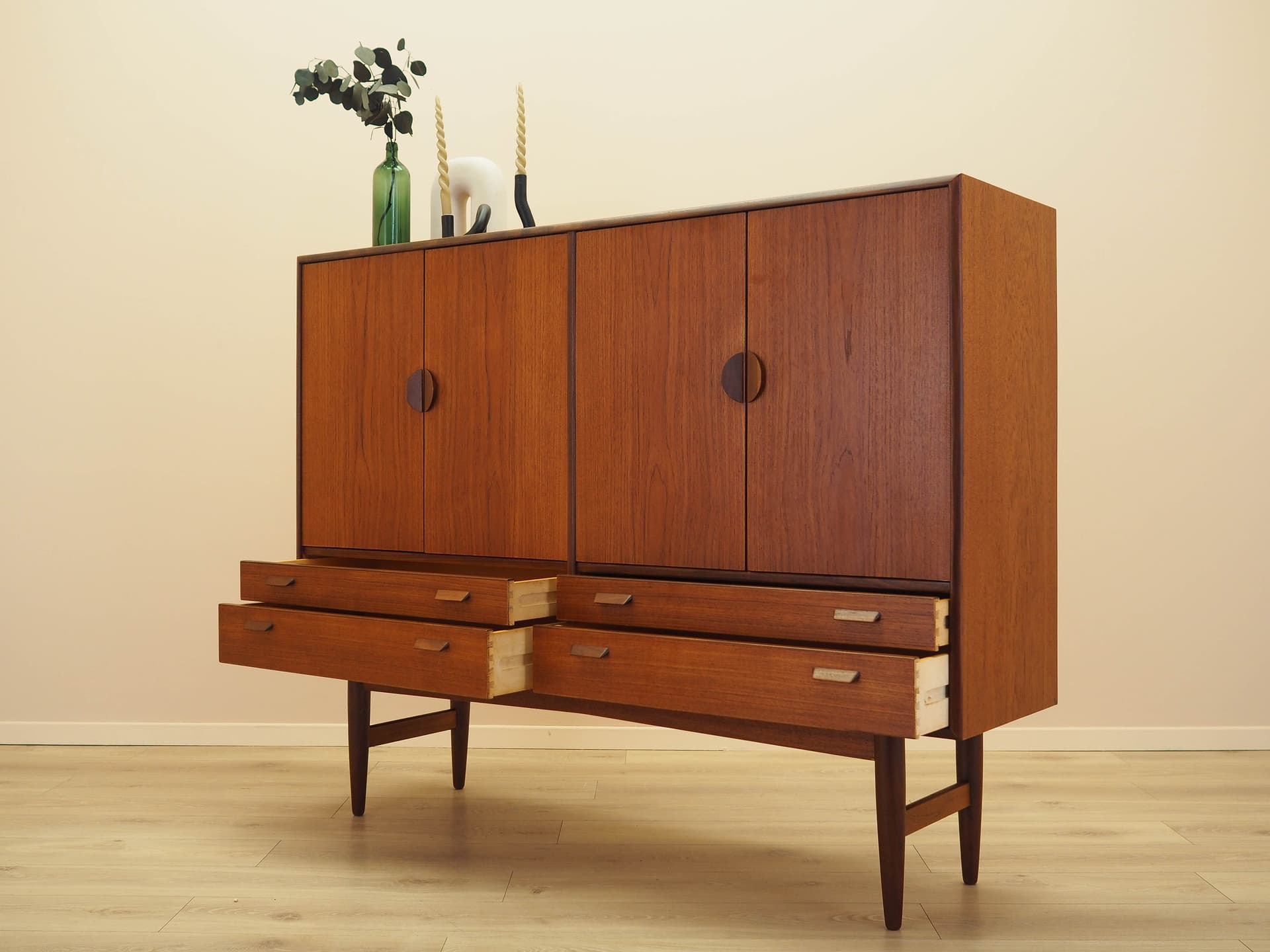 Highboard, teak, Denmark, 1960s. - 344723