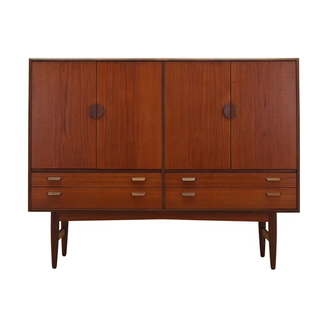 Highboard, teak, Denmark, 1960s. - DIMENSION