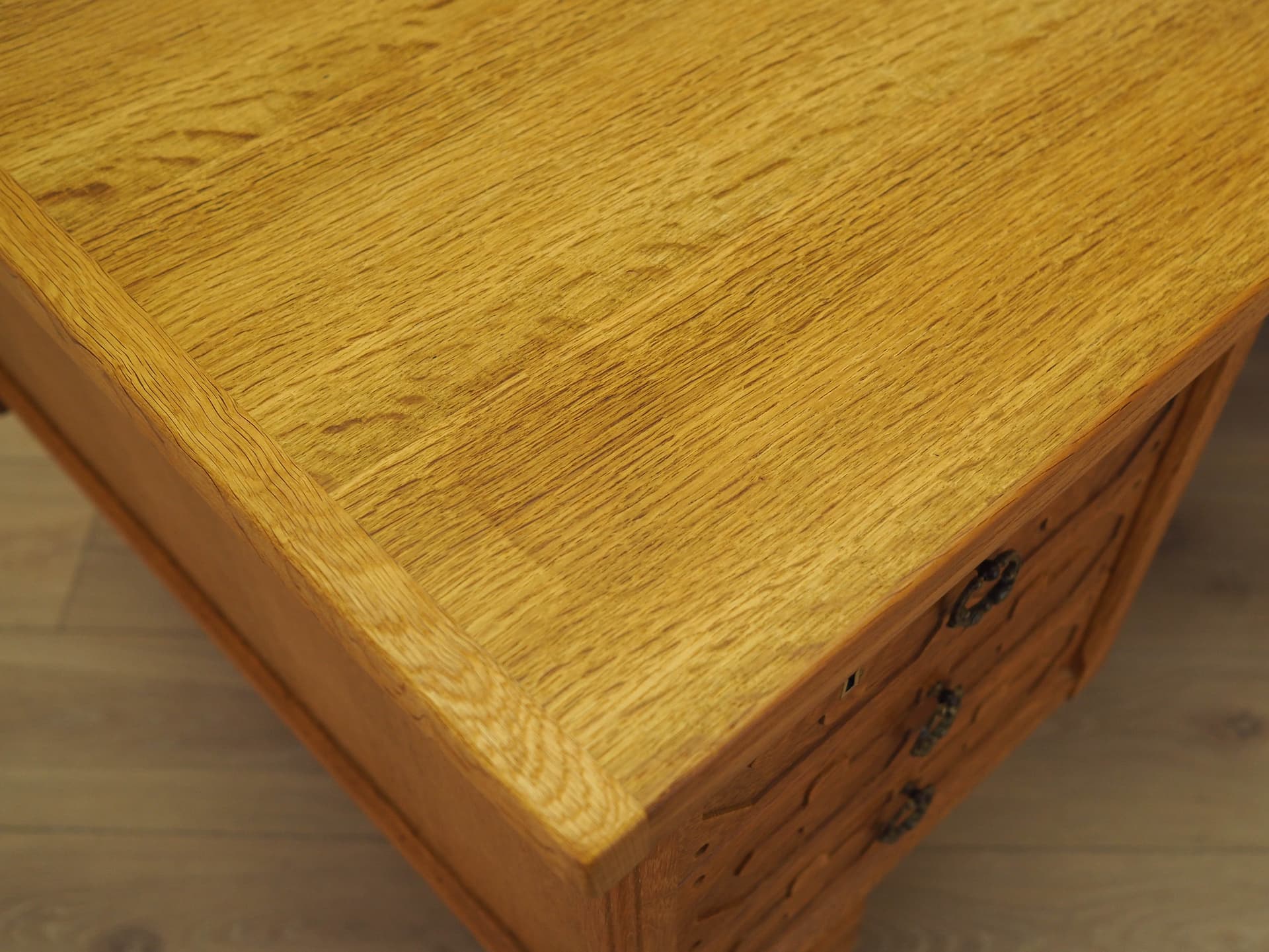 Desk, brown oak, by H. Kjærnulf, Denmark, 1960s. - 344754
