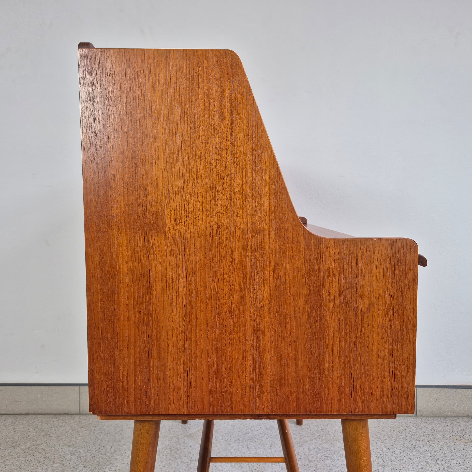 Secretary desk, brown teak, Bröderna Gustafssons, Sweden, 1960s. - 344875