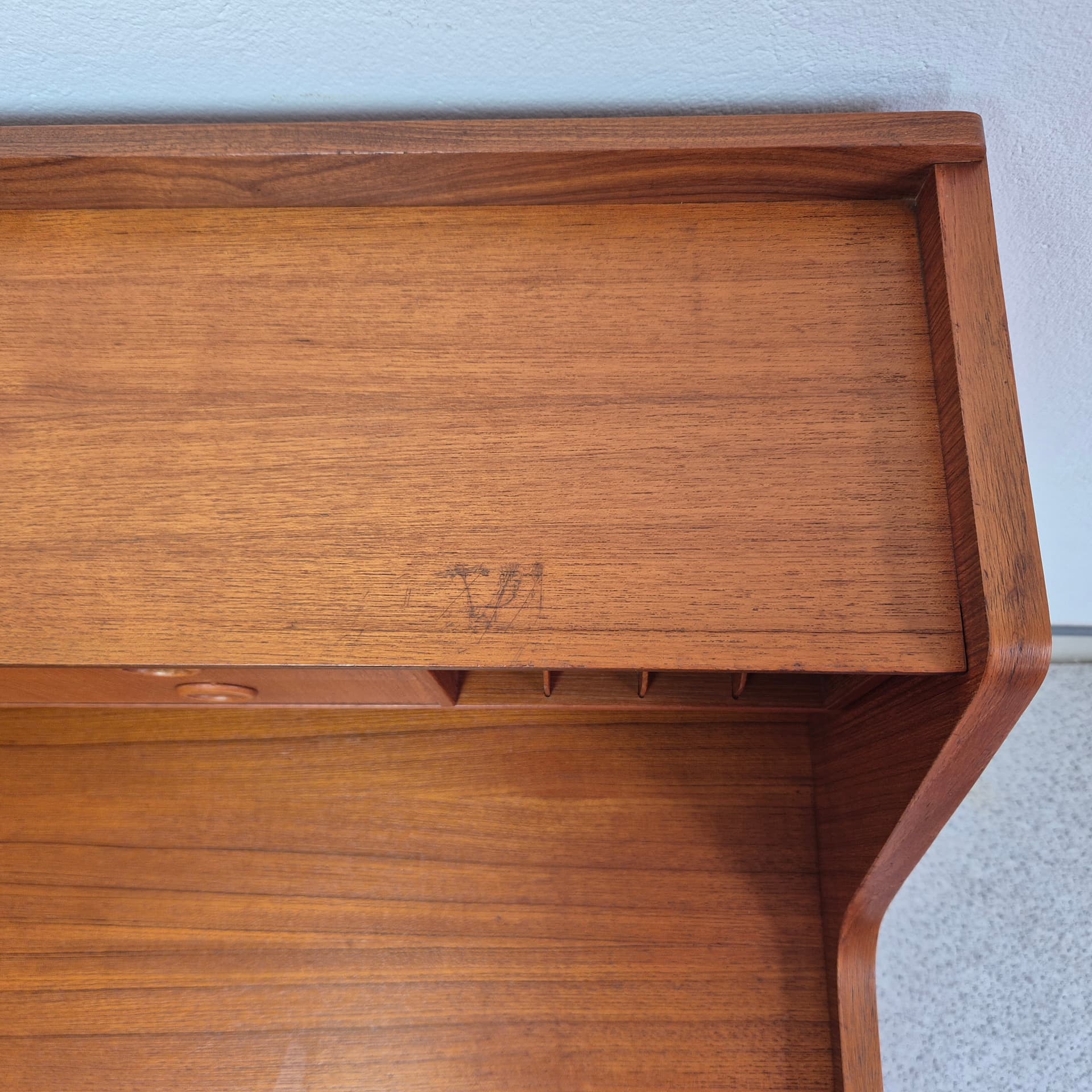 Secretary desk, brown teak, Bröderna Gustafssons, Sweden, 1960s. - 344881