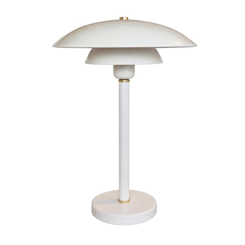 Desk lamp Belid B911, white metal, gold brass, Belid, Sweden, 1980s.