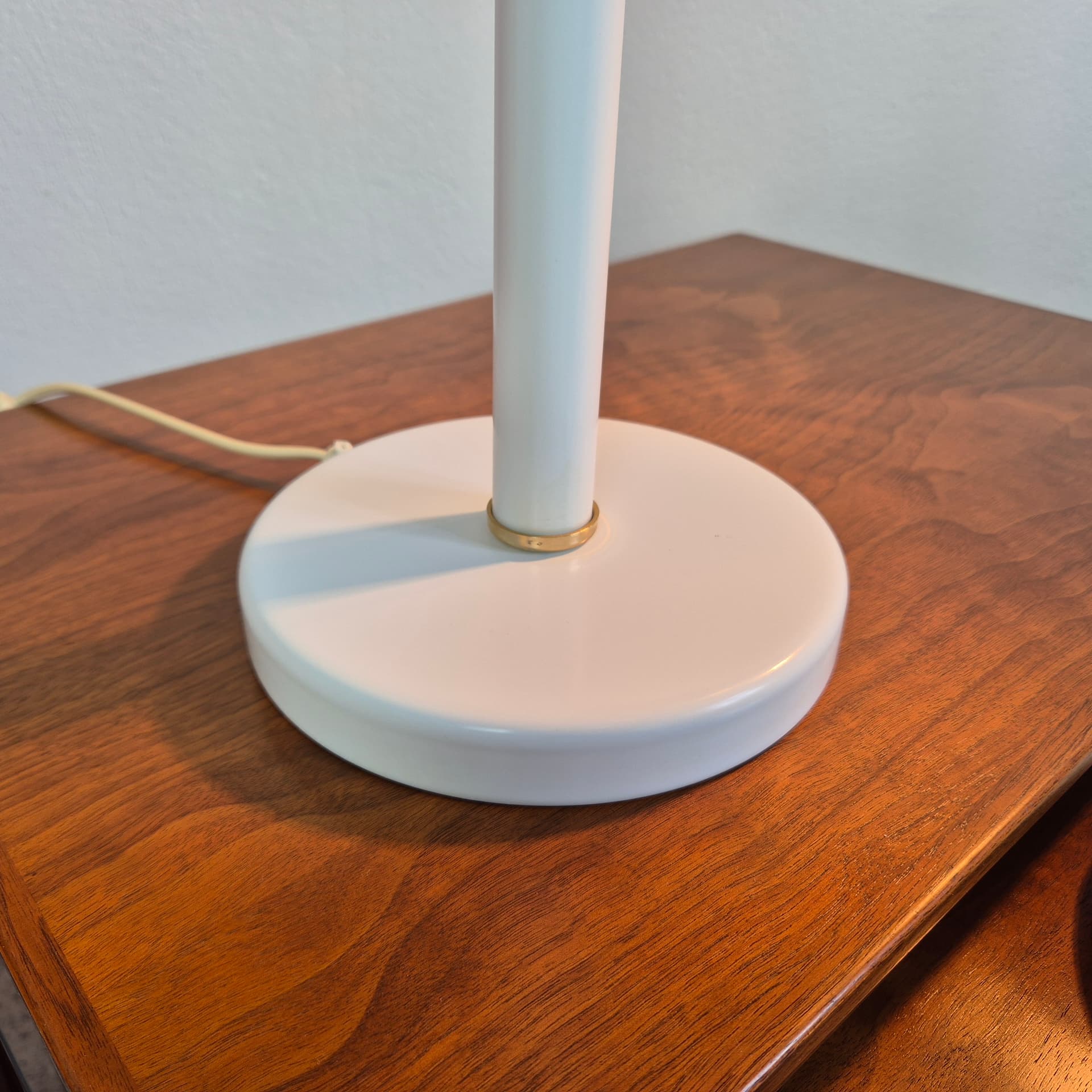 Desk lamp Belid B911, white metal, gold brass, Belid, Sweden, 1980s. - 344932