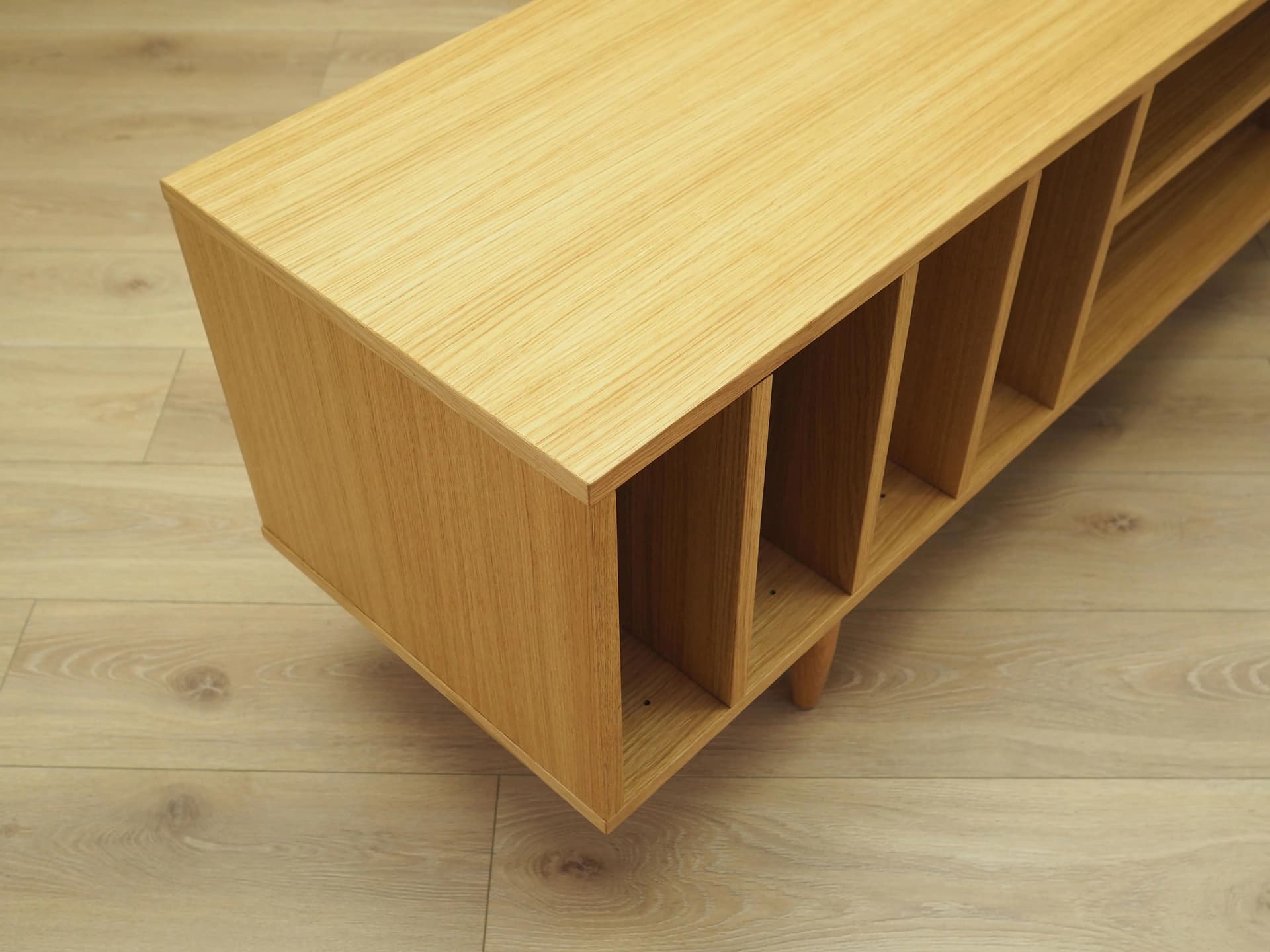 Sideboard, skandynawski, dąb żółty, Polska, lata 60. - 25851