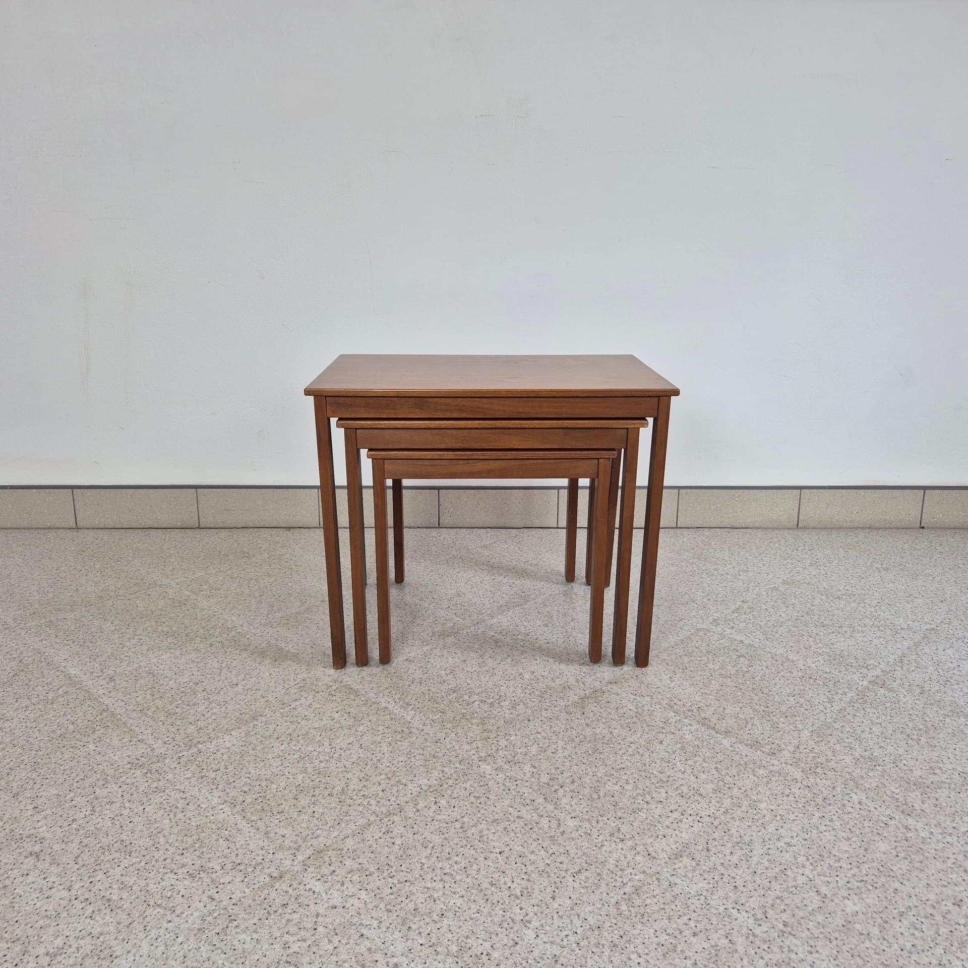 Set of Modular Tables, brown wood, Denmark, 1960s. - 344967