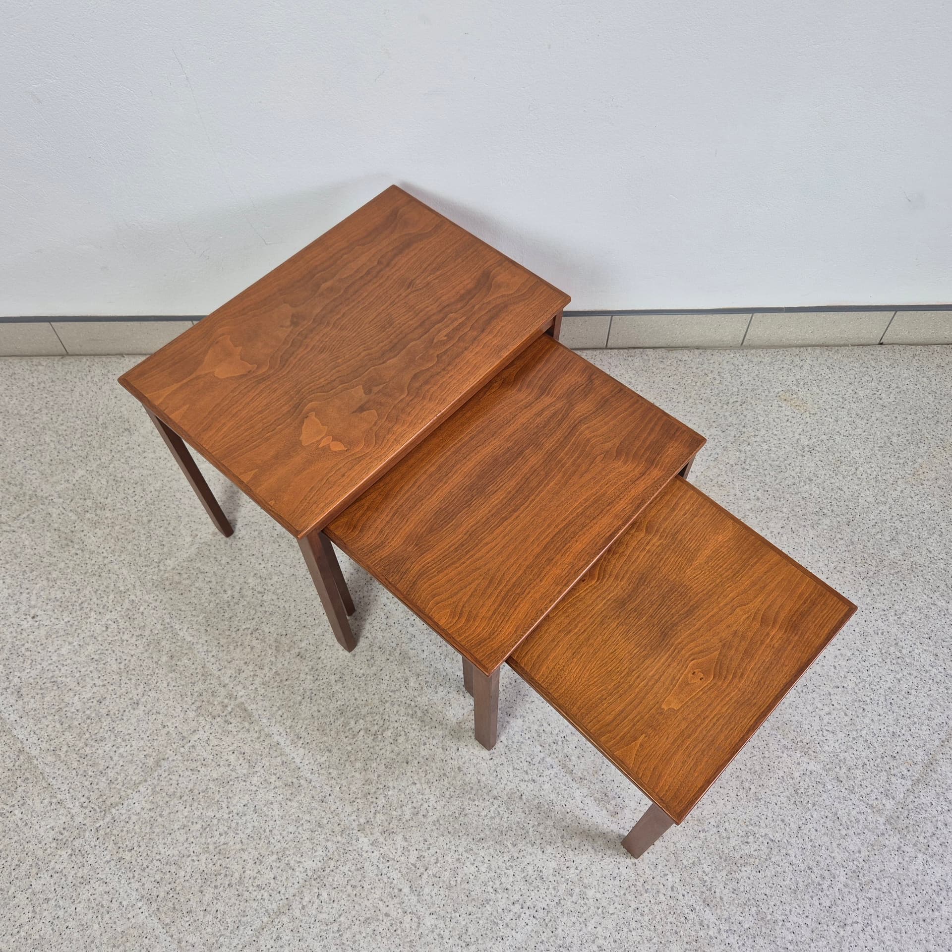 Set of Modular Tables, brown wood, Denmark, 1960s. - 344971