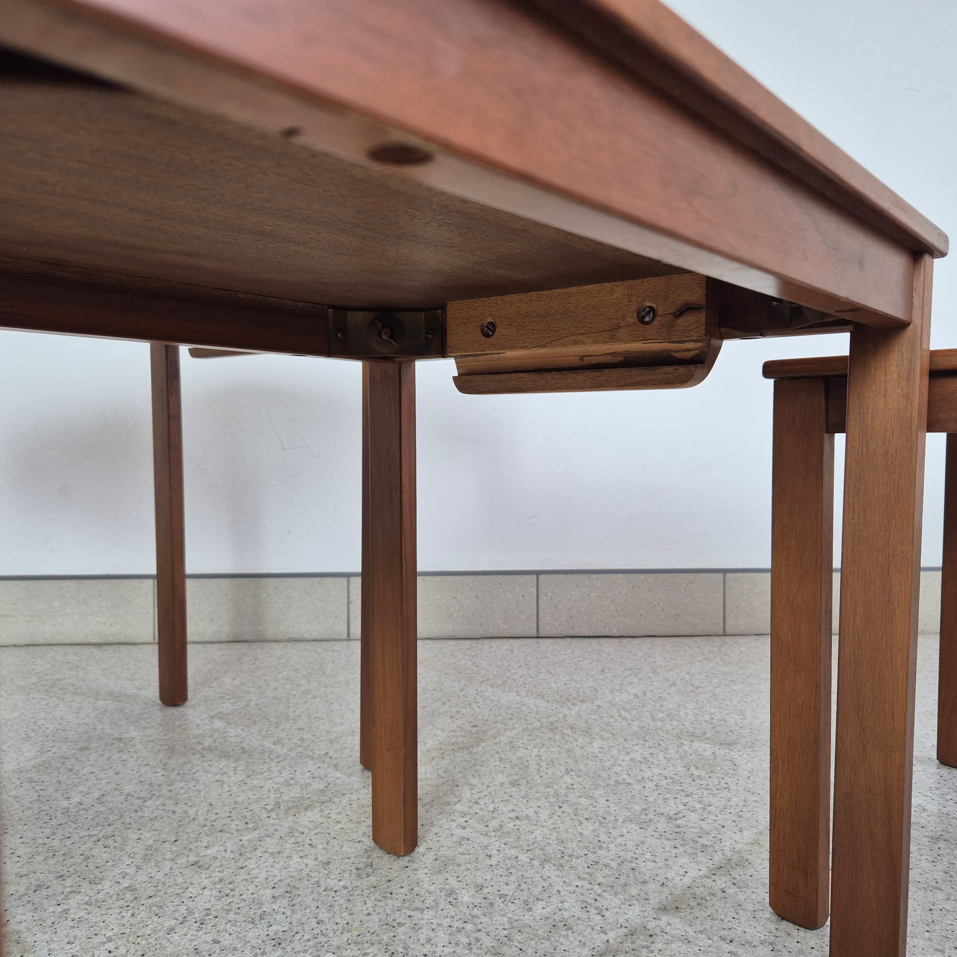 Set of Modular Tables, brown wood, Denmark, 1960s. - 344968