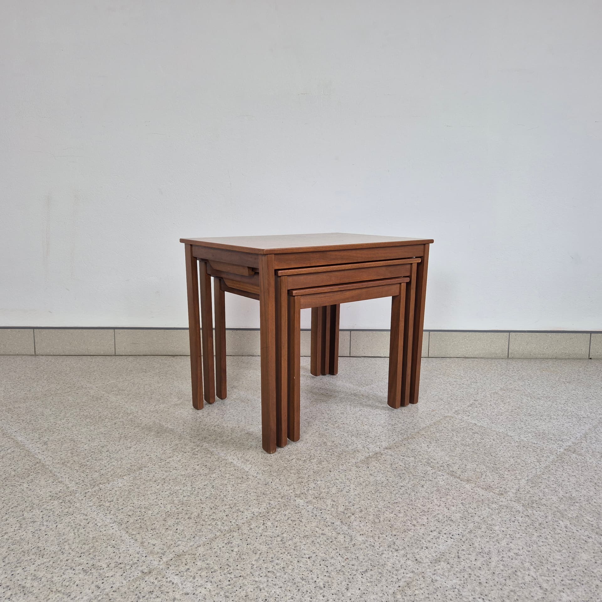 Set of Modular Tables, brown wood, Denmark, 1960s. - 344964