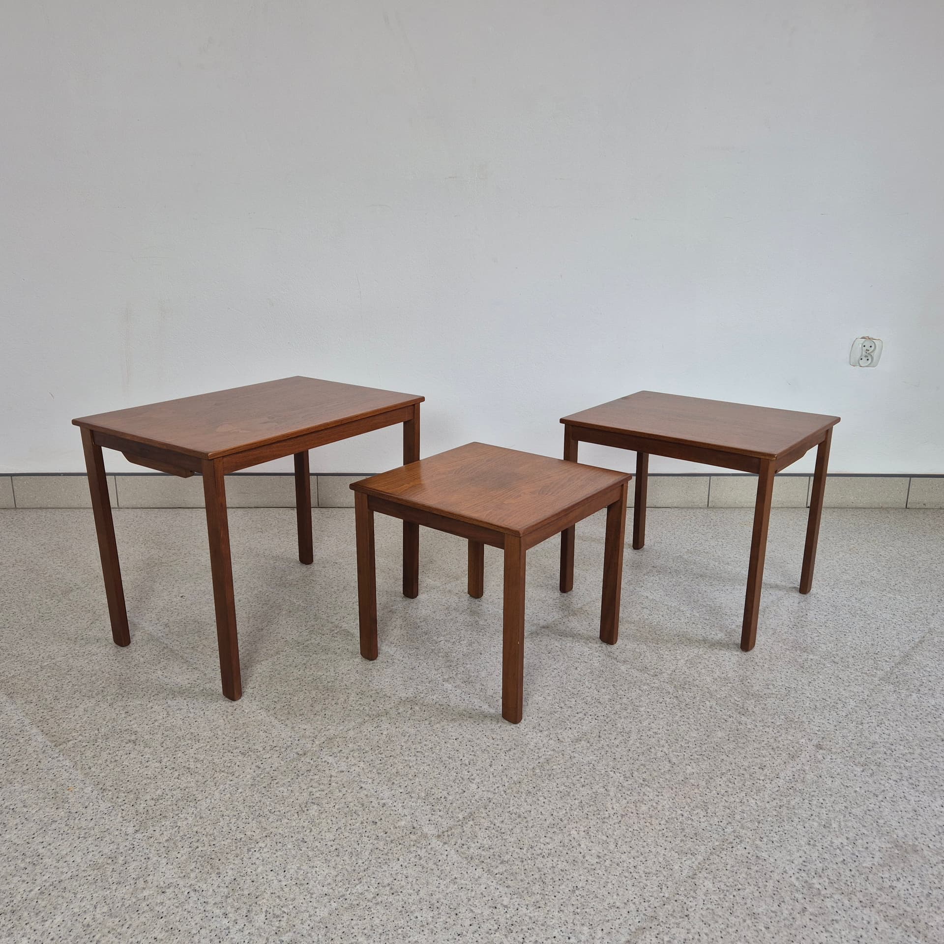 Set of Modular Tables, brown wood, Denmark, 1960s. - 344969
