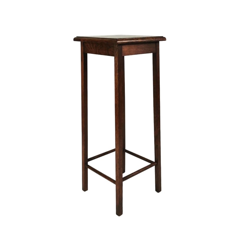 Plant Stand Art Deco, brown oak, Denmark, 1930s.