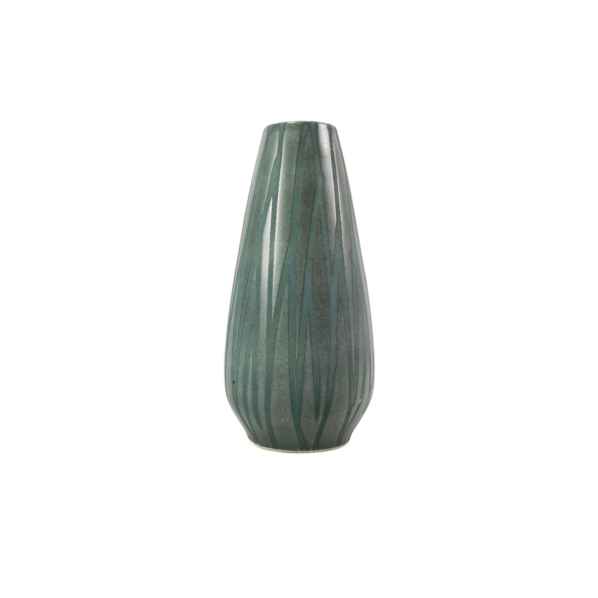 Vase Mid Century, green ceramic, Germany, 1960s.