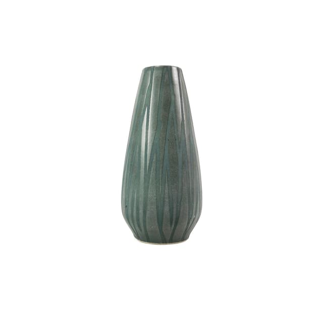 Vase Mid Century, green ceramic, Germany, 1960s. - DIMENSION