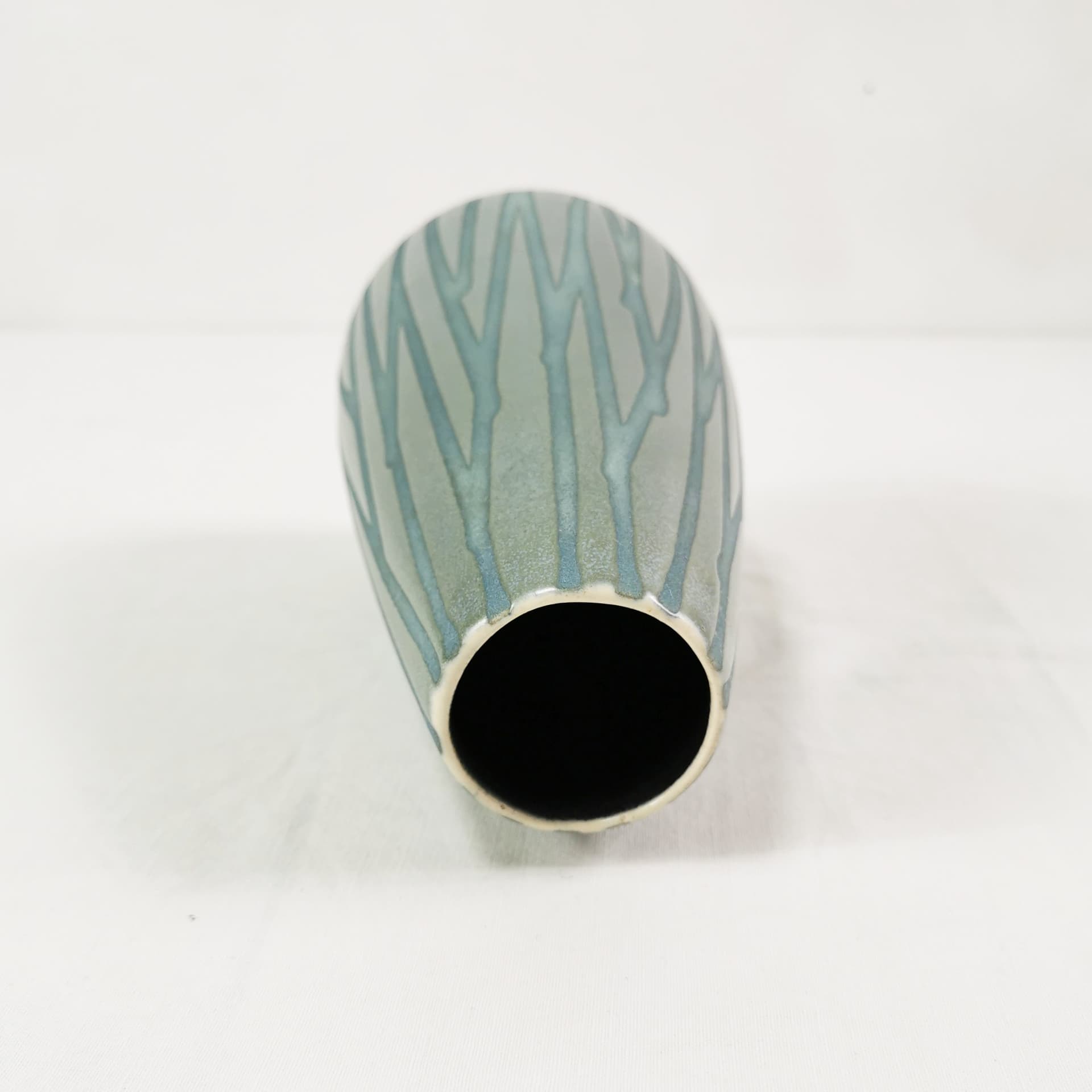 Vase Mid Century, green ceramic, Germany, 1960s. - 345114