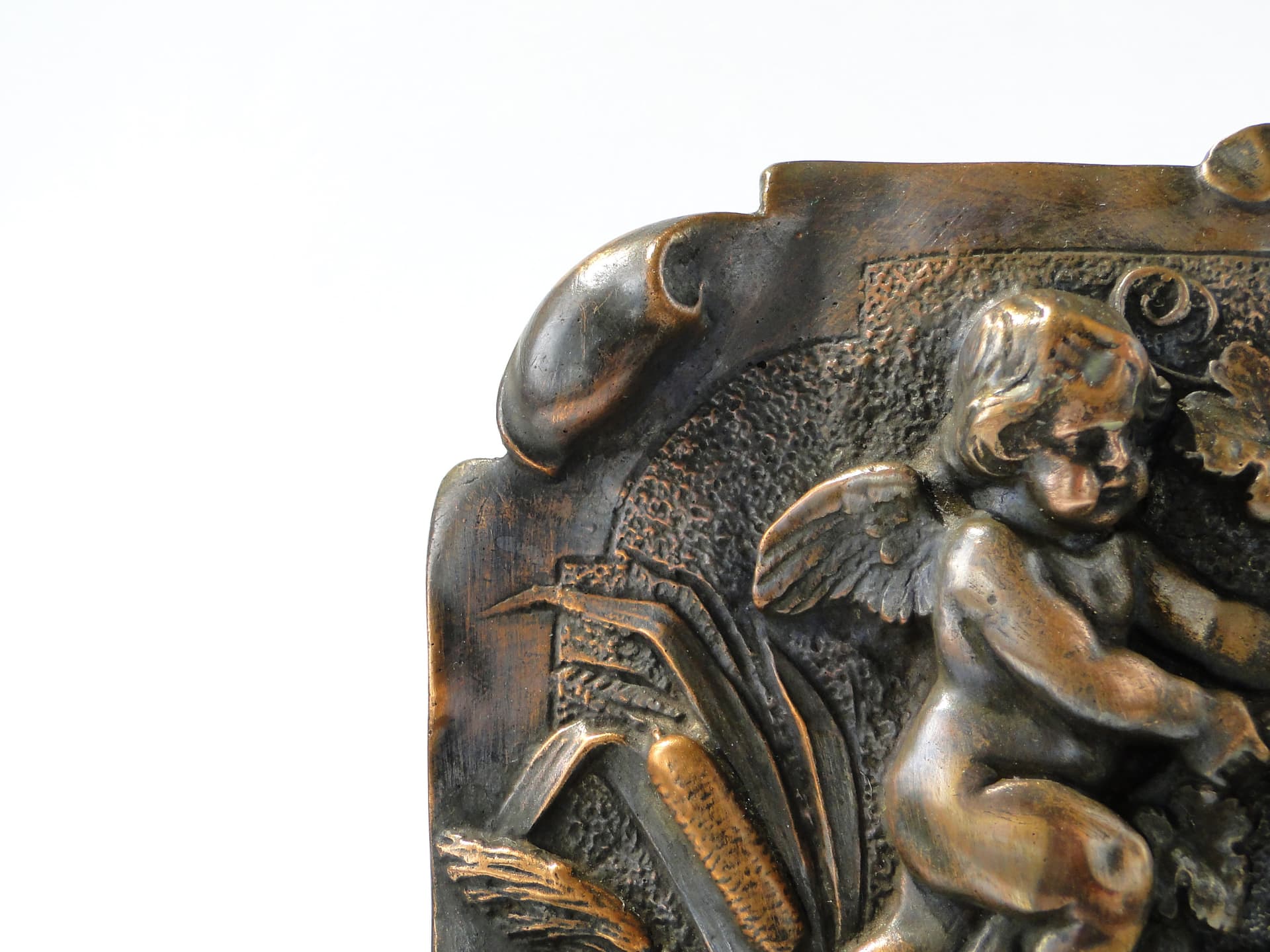 Cabinet picture frame, fin de siècle, brown, coppered pewter, France, 1890s - 345162