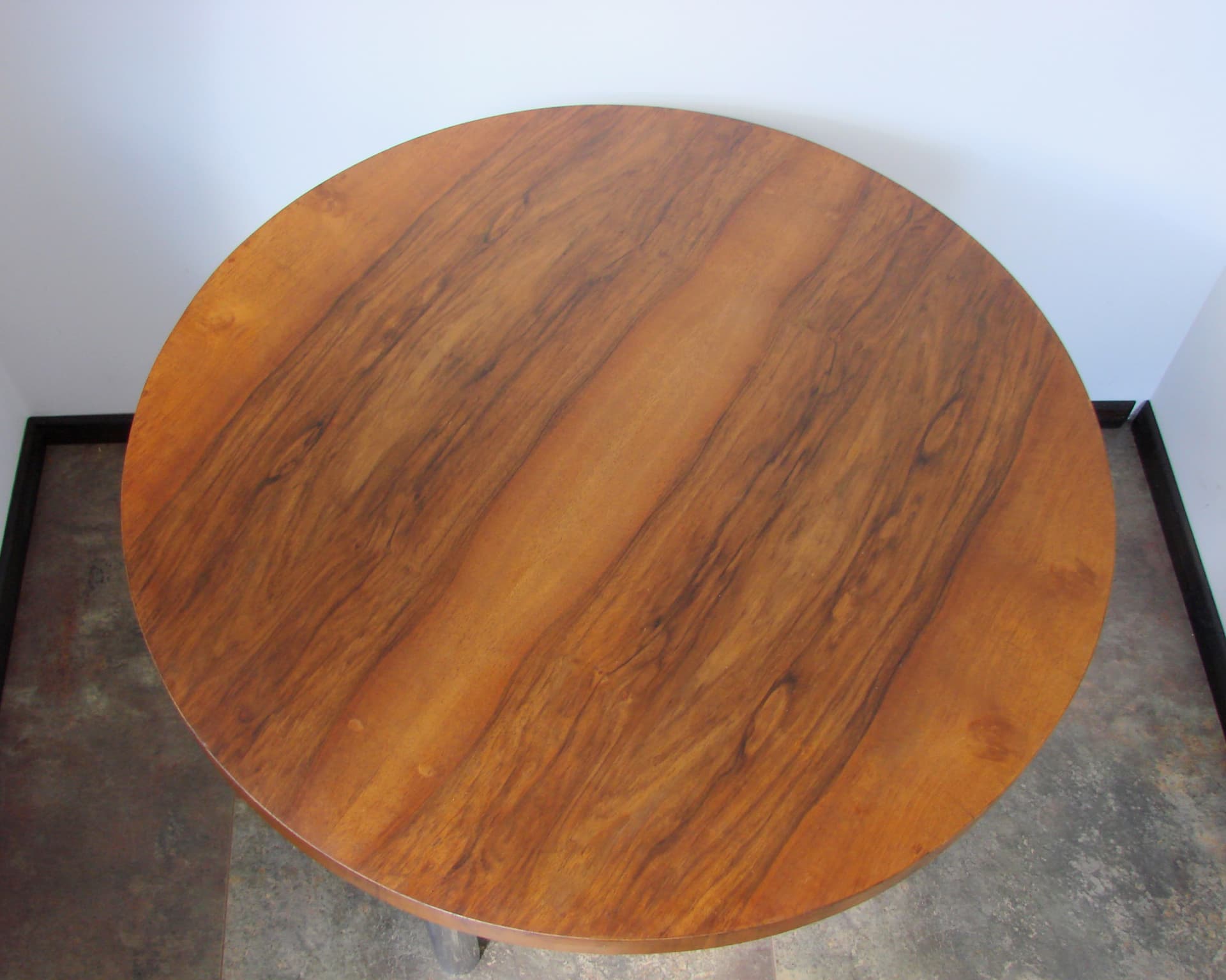 Coffee table, Bauhaus, brown wood, silver chrome, by R. Slezák, Slezak, Czechoslovakia, 1930s - 345224