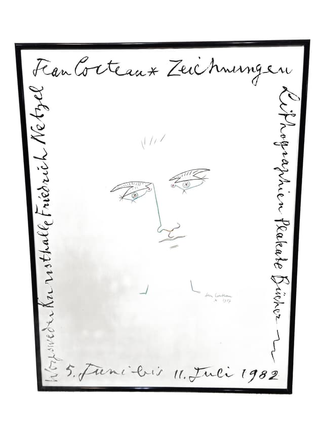 Exhibition poster Jean Cocteau – Drawings, Lithographs, Posters, Books 81.5cm x 61.5cm, by J. Cocteau - DIMENSION
