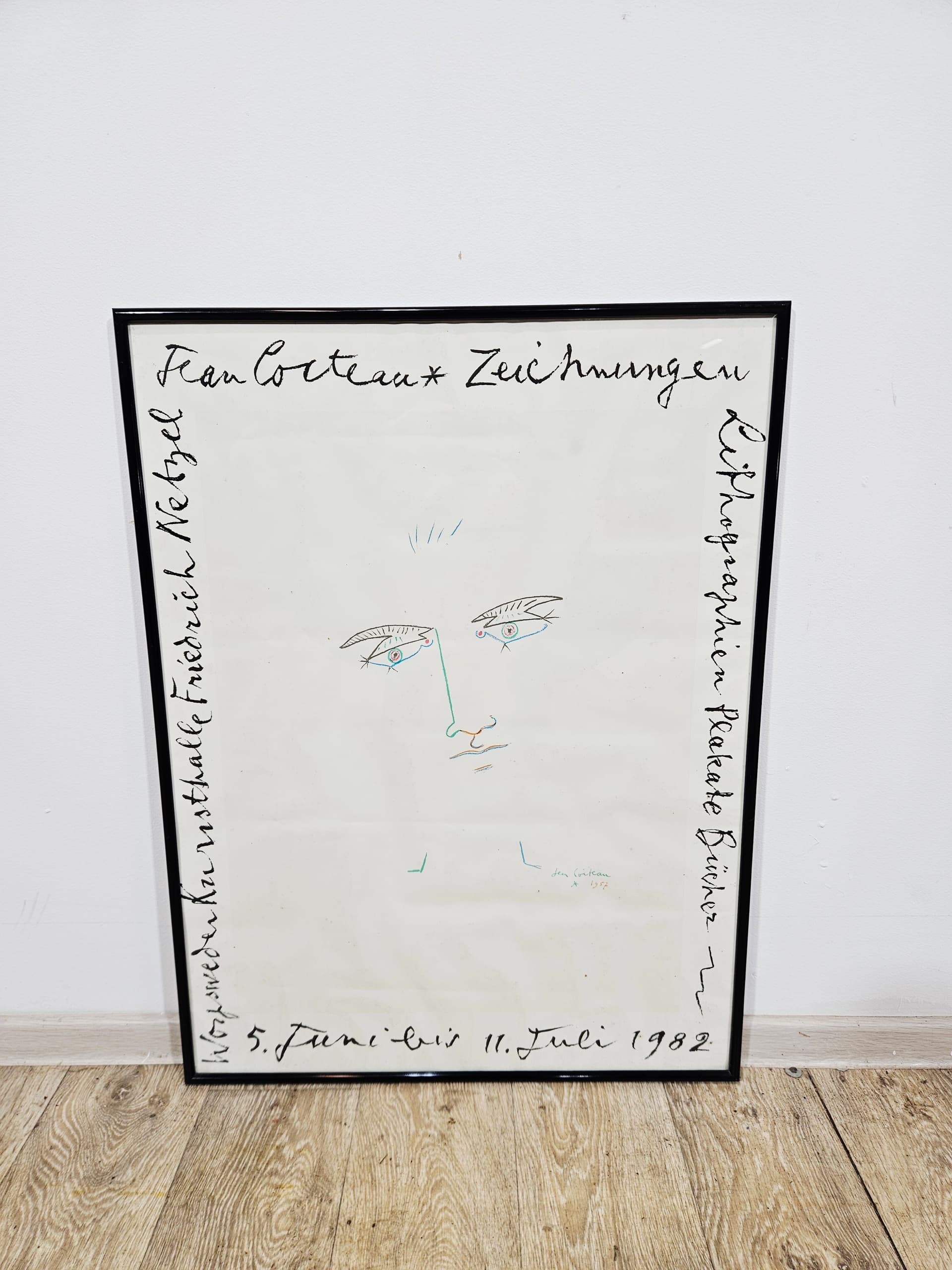 Exhibition poster Jean Cocteau – Drawings, Lithographs, Posters, Books 81.5cm x 61.5cm, by J. Cocteau - 345373