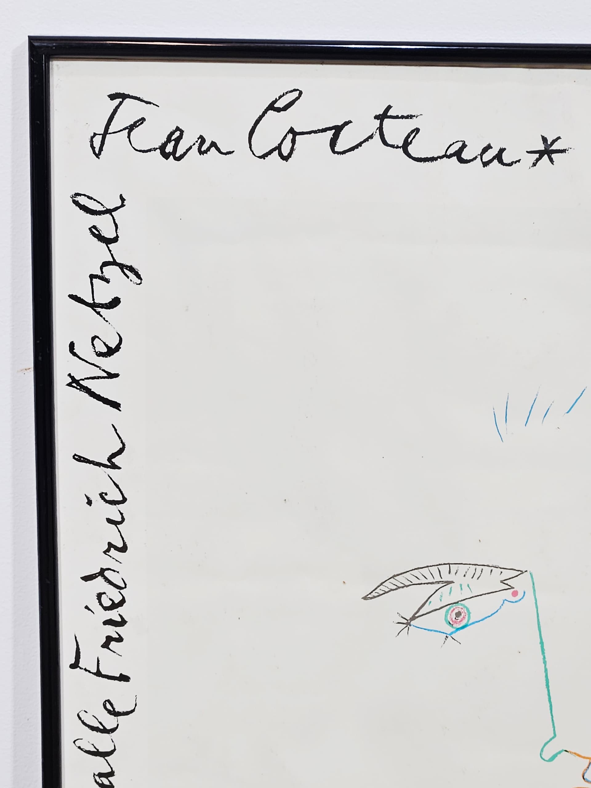 Exhibition poster Jean Cocteau – Drawings, Lithographs, Posters, Books 81.5cm x 61.5cm, by J. Cocteau - 345363