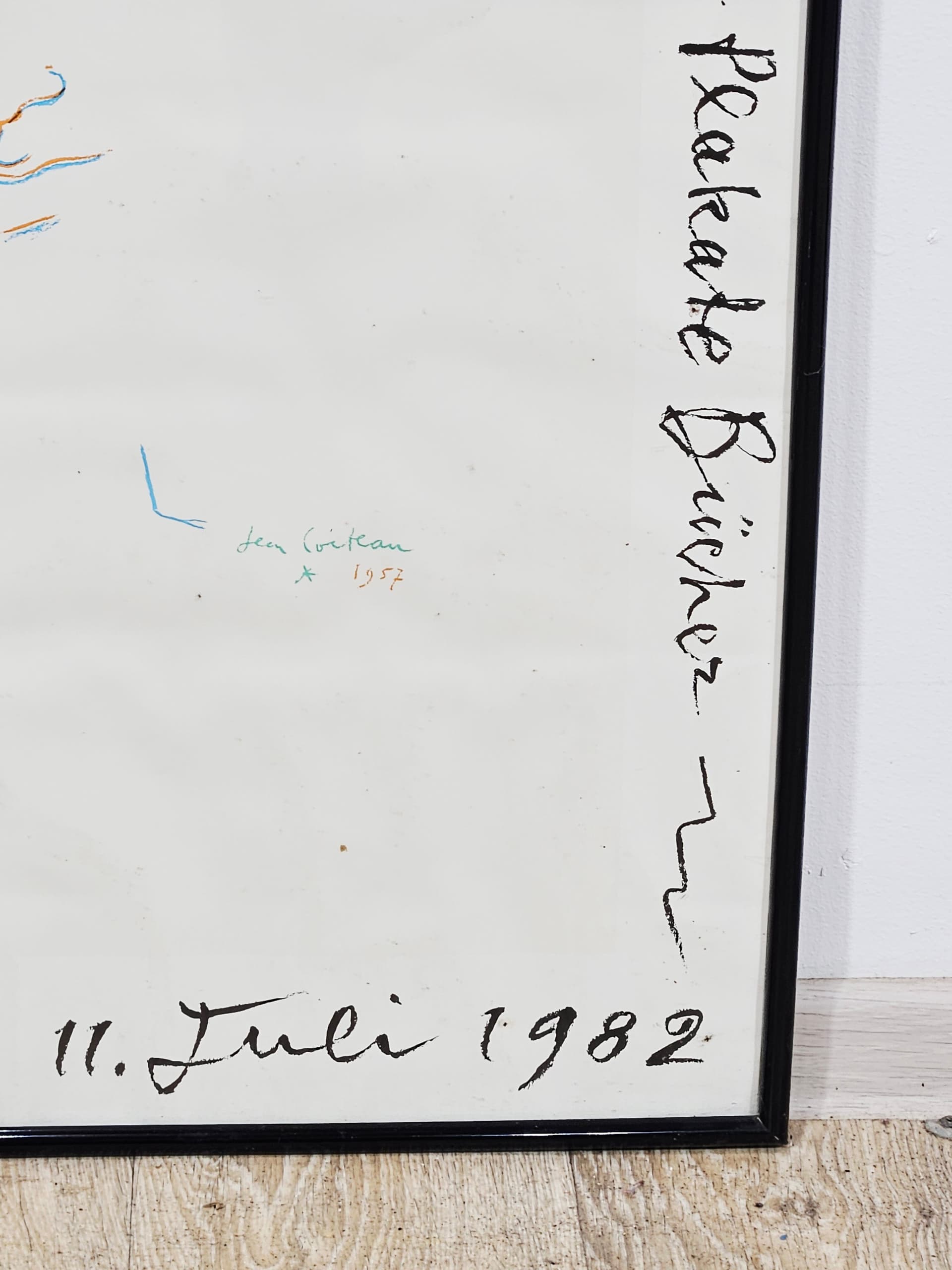 Exhibition poster Jean Cocteau – Drawings, Lithographs, Posters, Books 81.5cm x 61.5cm, by J. Cocteau - 345368