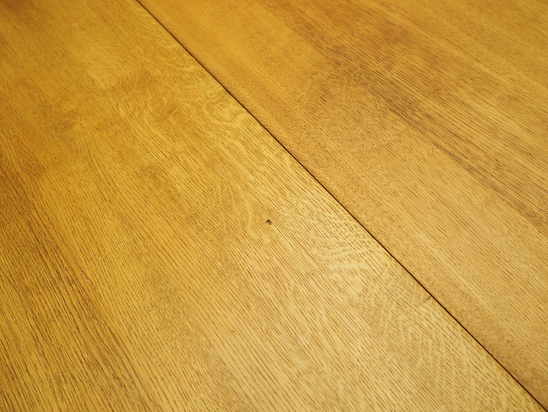 Round dining table, brown oak, by H. Kjærnulf, Denmark, 1960s. - 345487