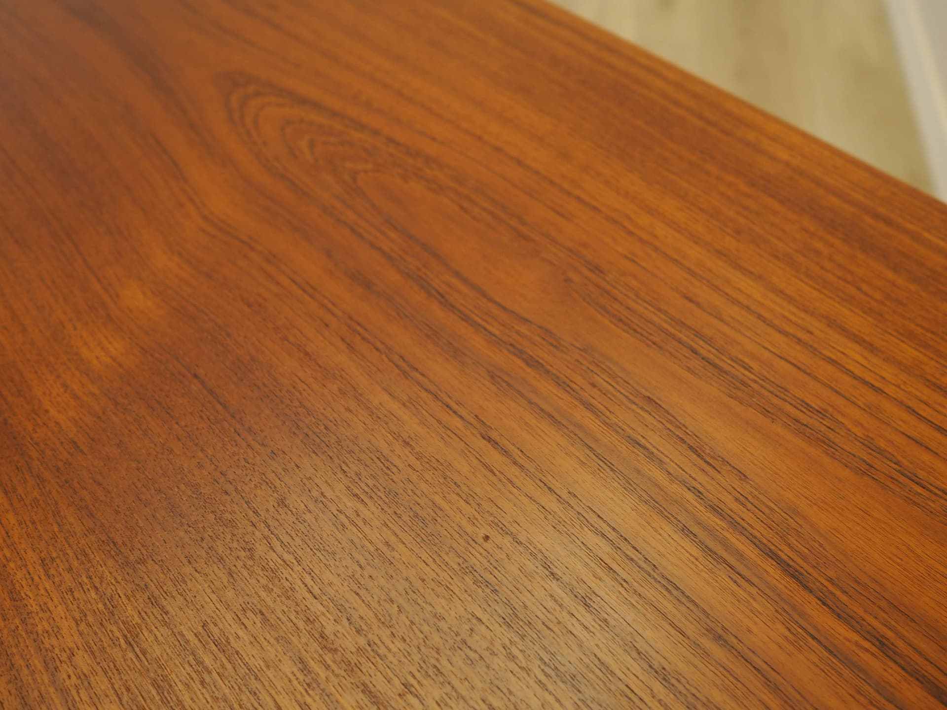 Desk, brown teak, by K. Kristiansen, Denmark, 1970s. - 345498