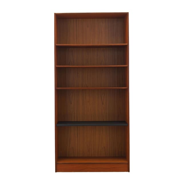 Bookcase, brown teak, Denmark, 1970s. - DIMENSION