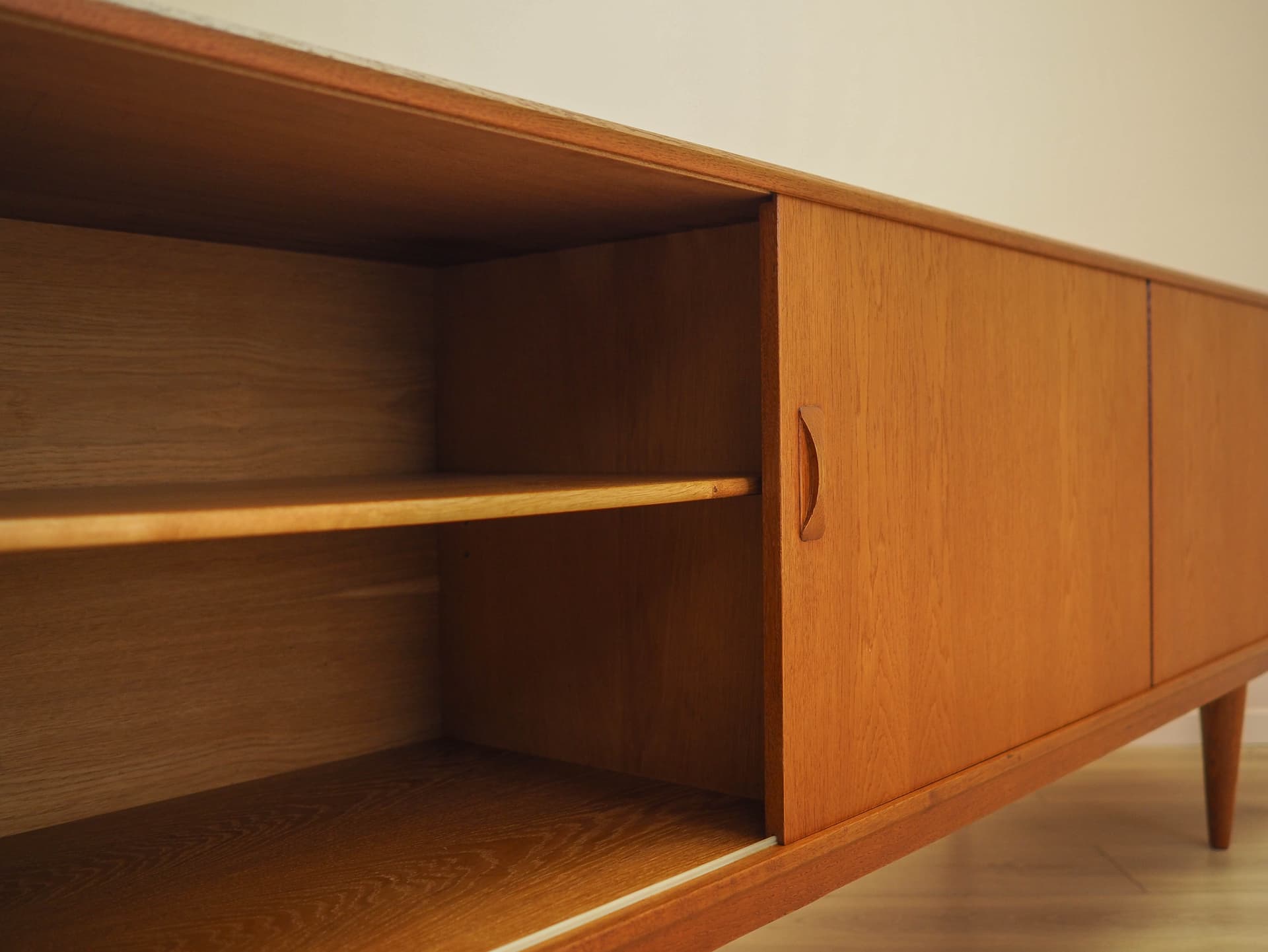 Sideboard, brown ash, Denmark, 1960s. - 345552