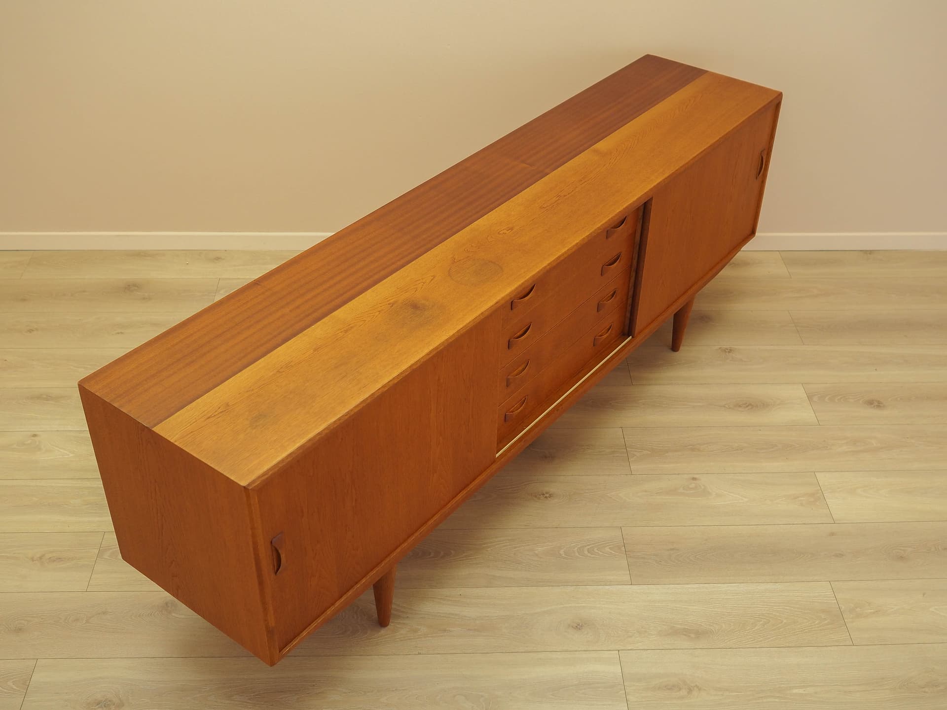 Sideboard, brown ash, Denmark, 1960s. - 345548
