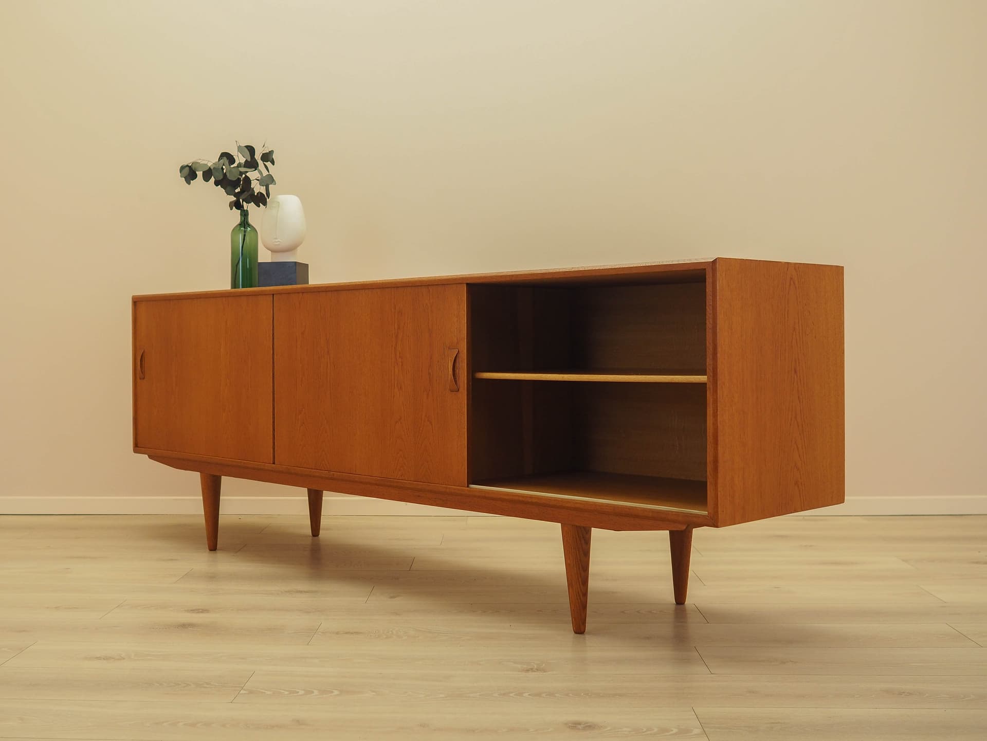 Sideboard, brown ash, Denmark, 1960s. - 345545
