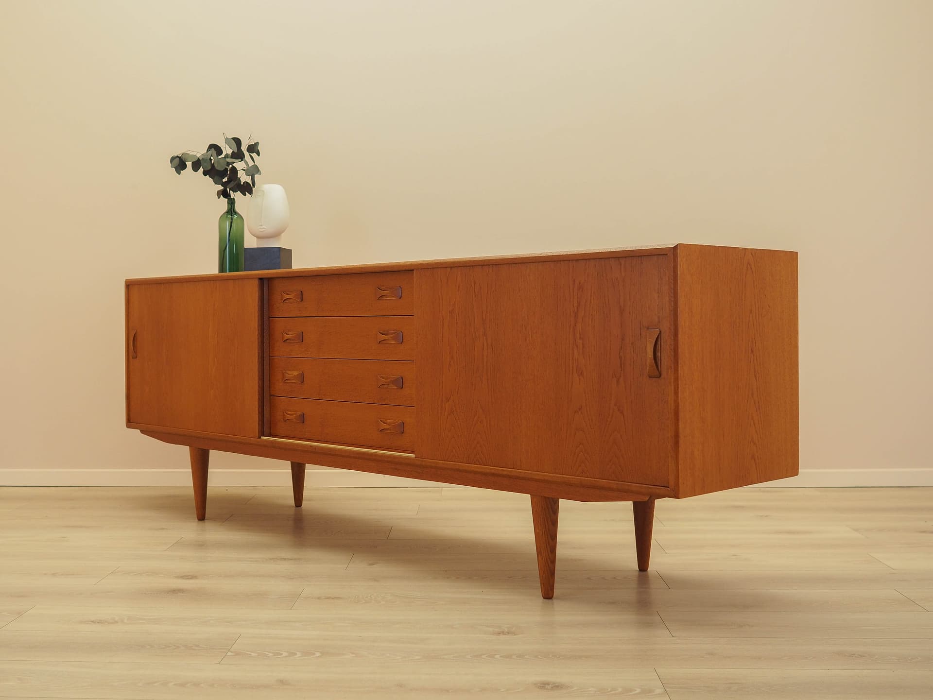 Sideboard, brown ash, Denmark, 1960s. - 345544