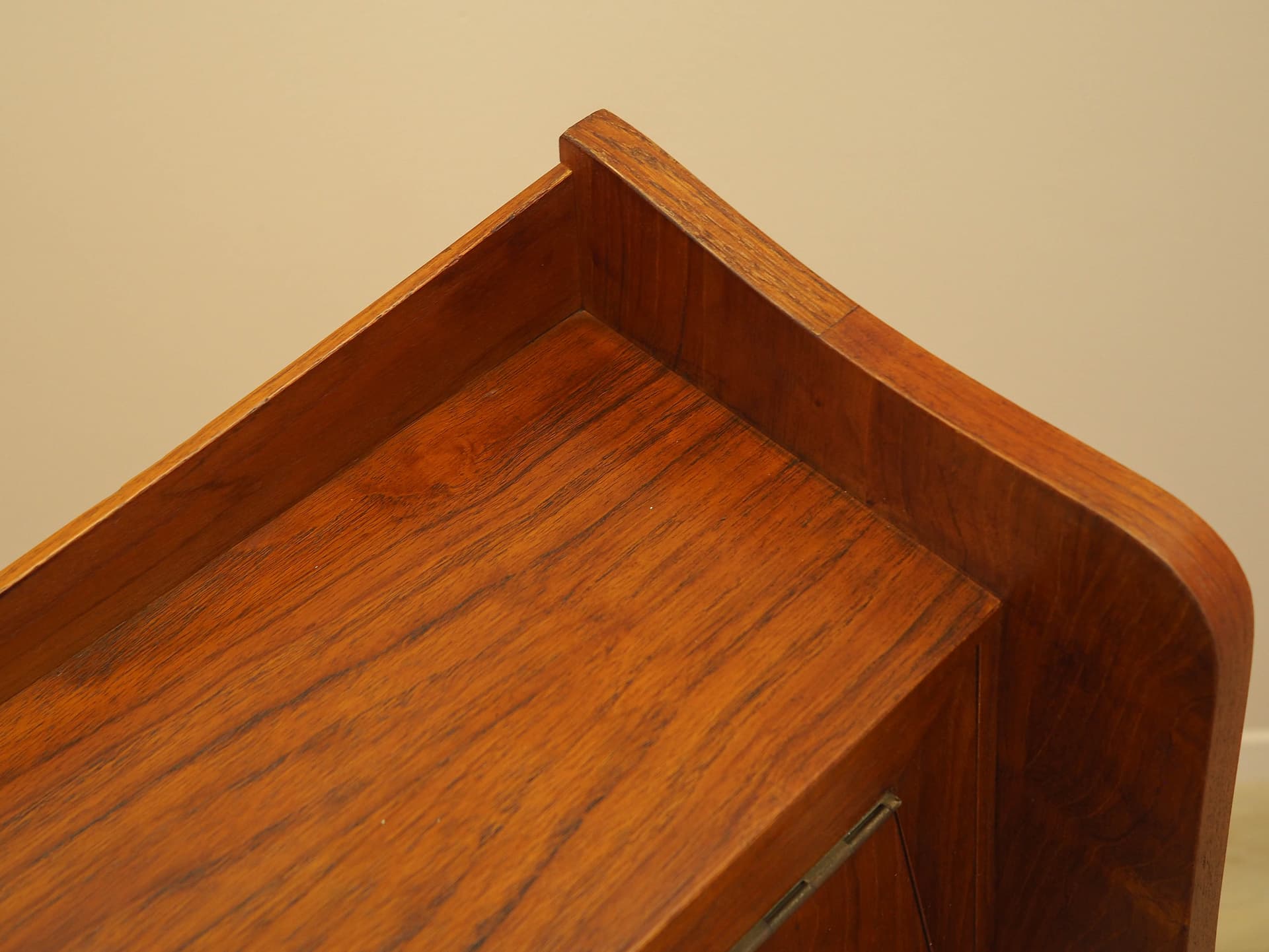 Secretary desk, brown teak, AG Spejl Kobberbeskyttet, Denmark, 1970s. - 345564