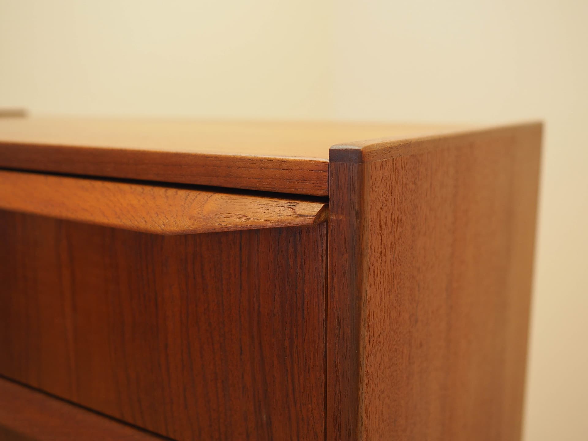 Chest of drawers, teak, black wood, Denmark, 1970s. - 345592