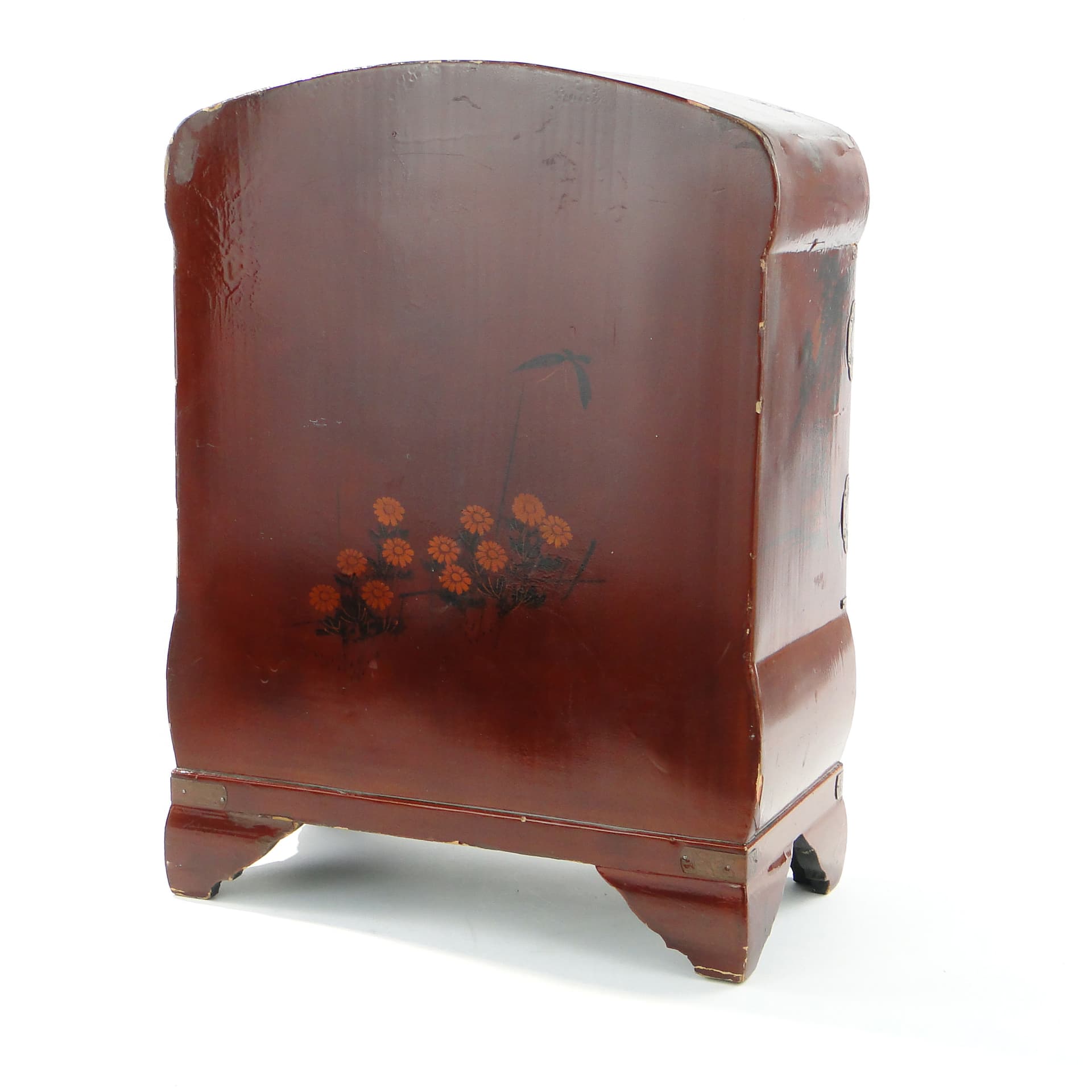 Sepet, Japonizm, burgund lakierowany, drewno, Japonia, początek XX wieku - 345640
