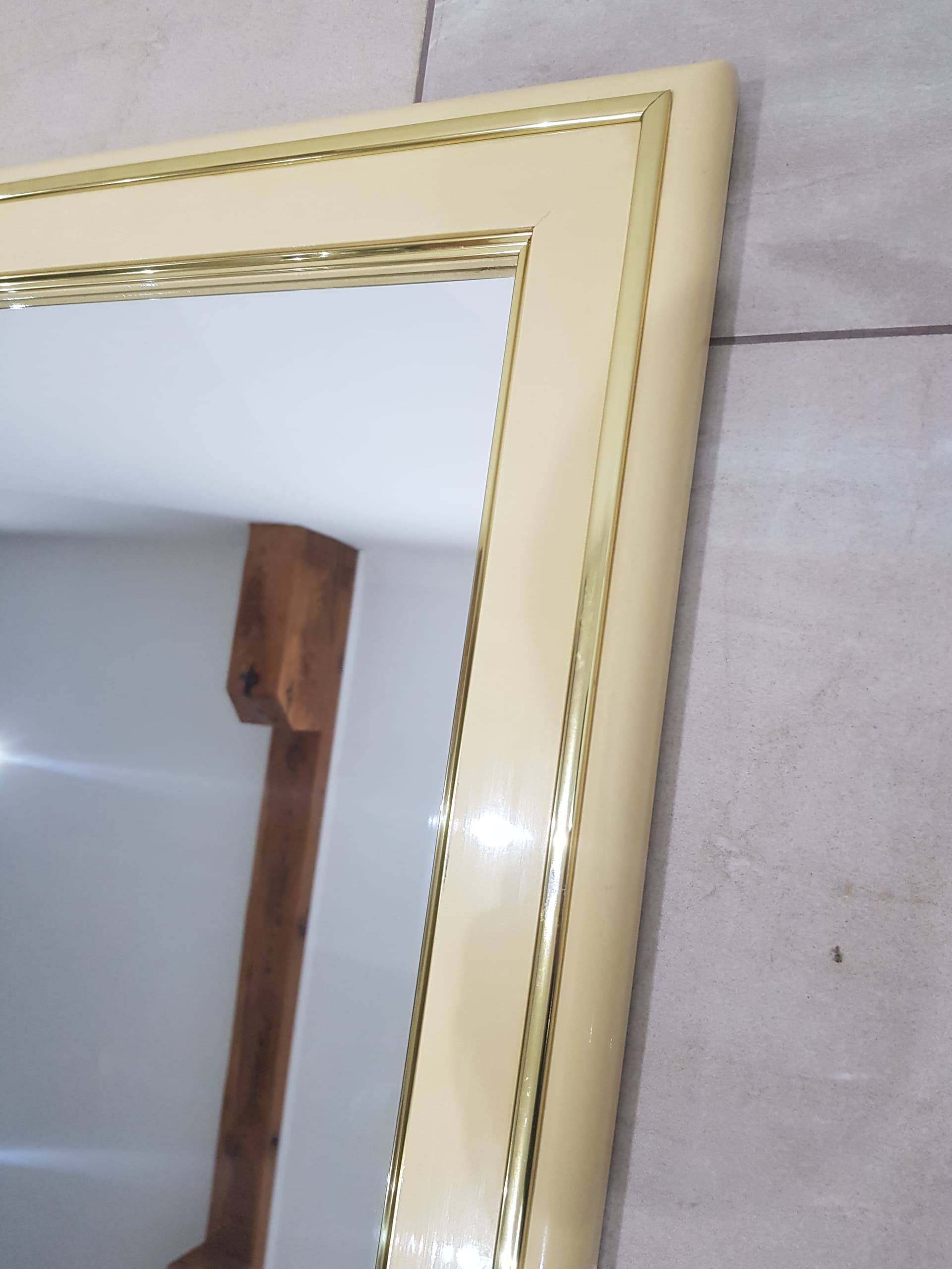 Rectangular mirror Mariner, ecru, wood, Spain, 1960s - 345730