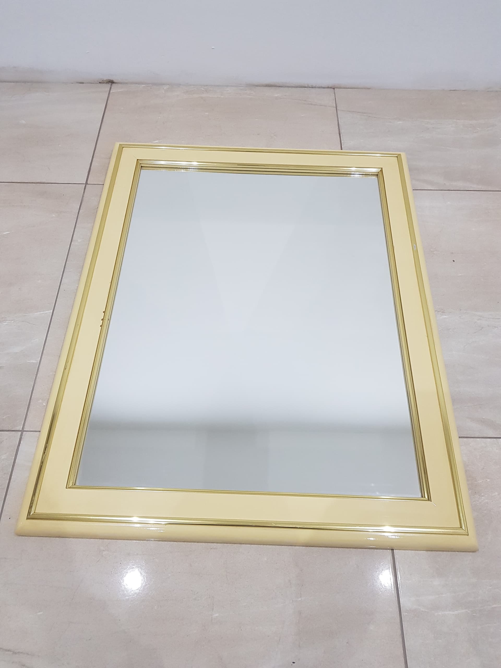 Rectangular mirror Mariner, ecru, wood, Spain, 1960s - 345726