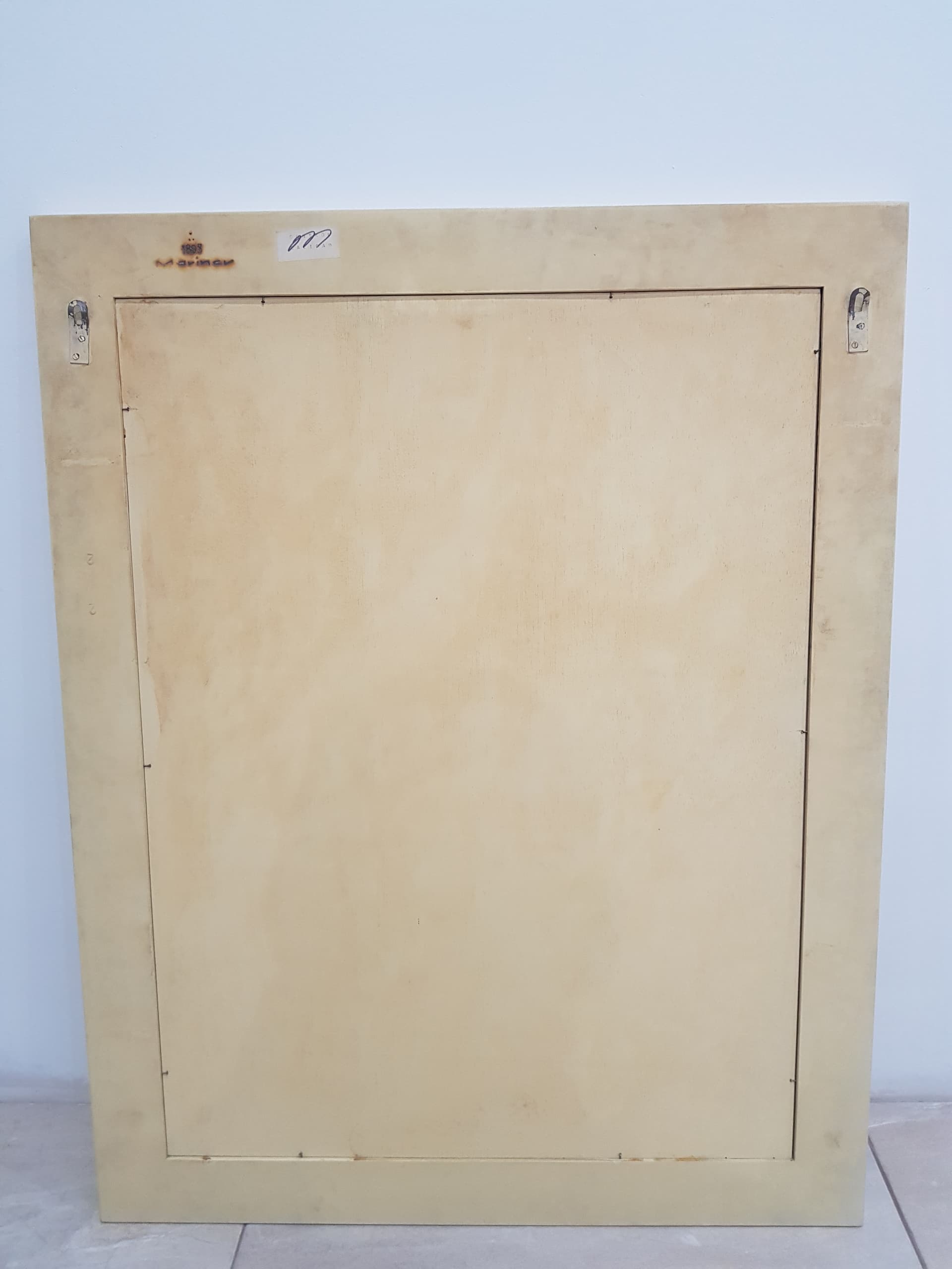 Rectangular mirror Mariner, ecru, wood, Spain, 1960s - 345734
