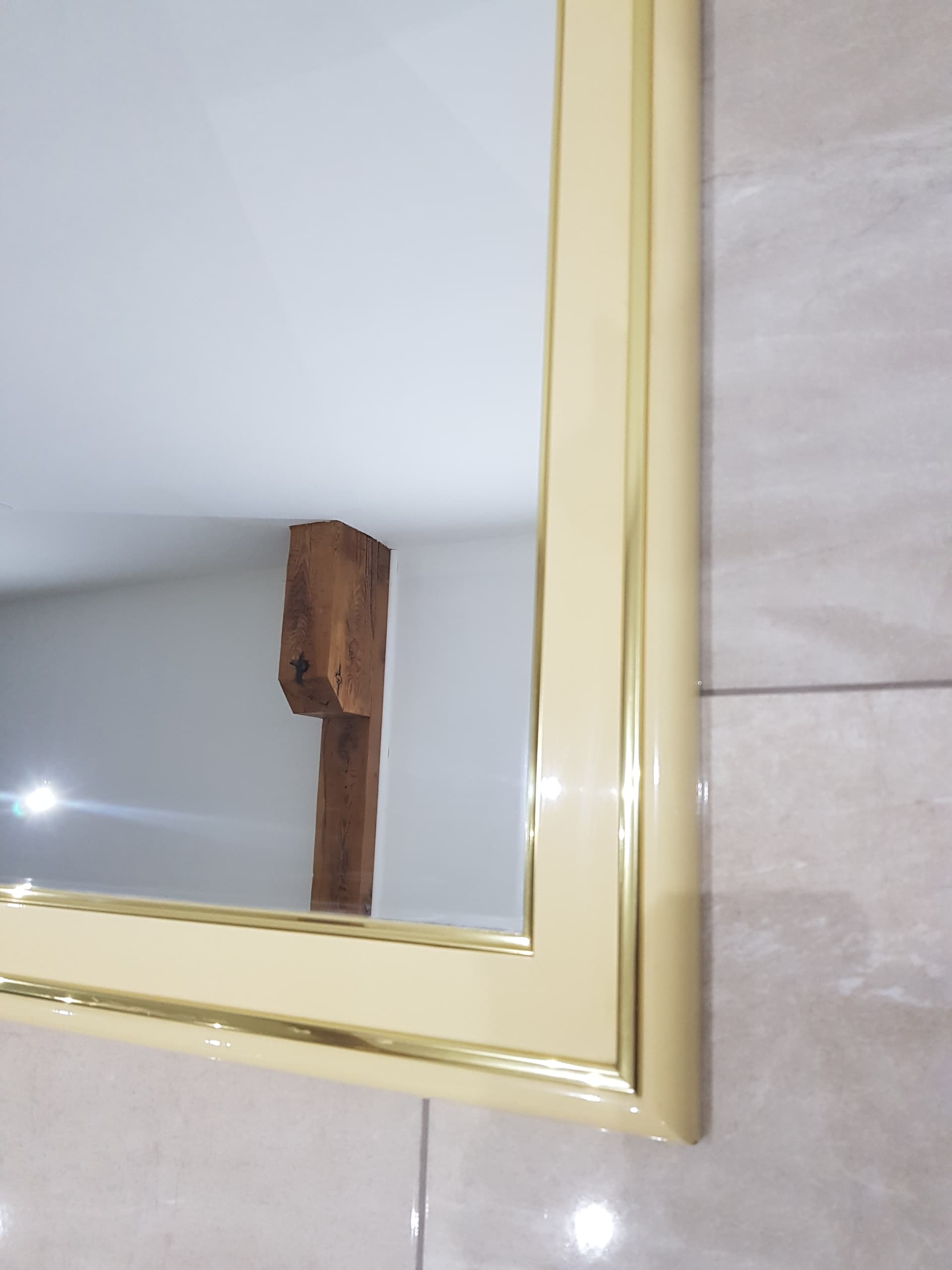 Rectangular mirror Mariner, ecru, wood, Spain, 1960s - 345731