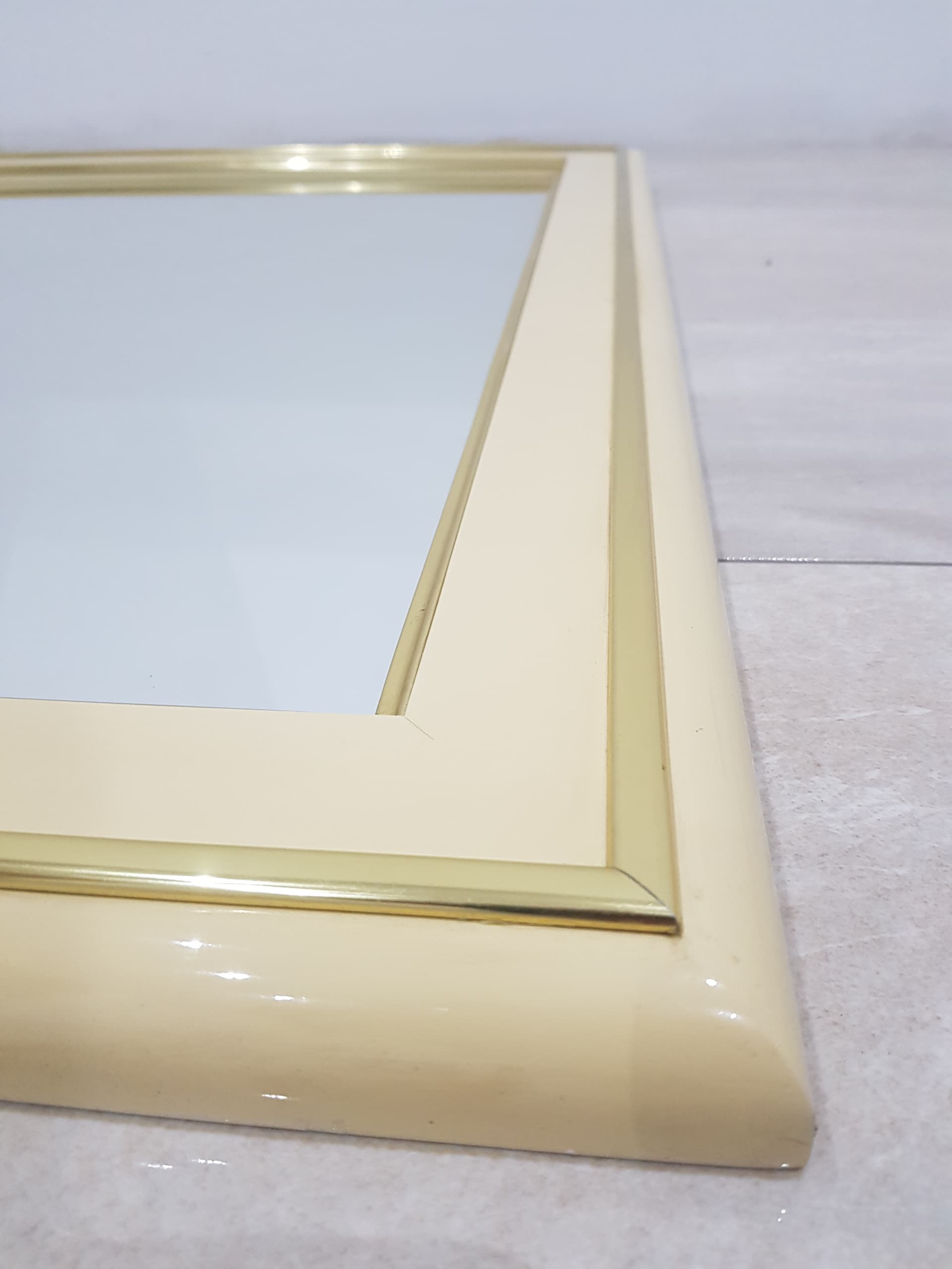 Rectangular mirror Mariner, ecru, wood, Spain, 1960s - 345727