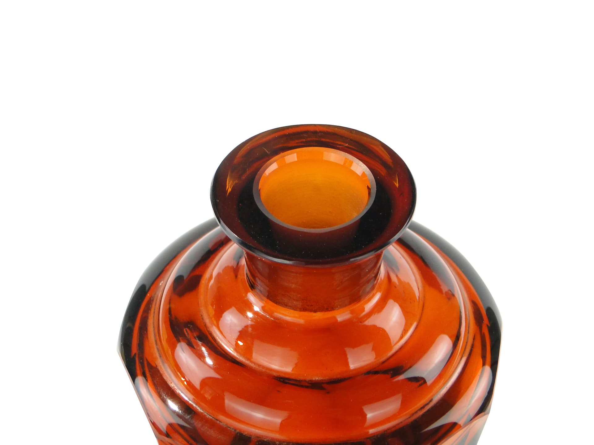 Decanter Art Deco, topaz crystal, Czech Republic, 1920s - 345745