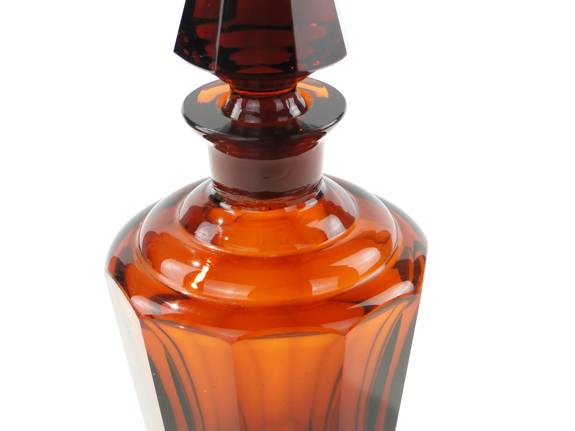 Decanter Art Deco, topaz crystal, Czech Republic, 1920s - 345744