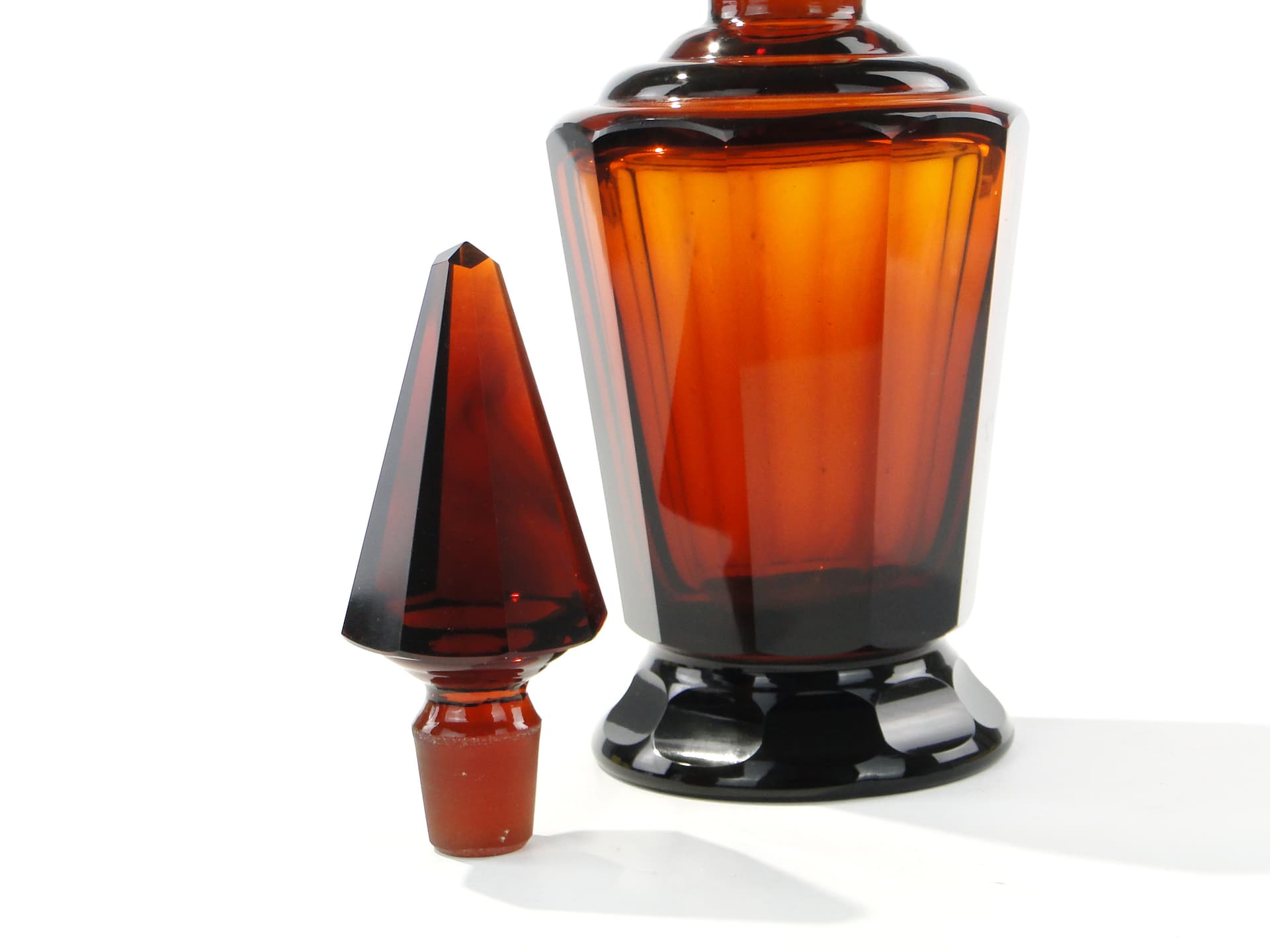 Decanter Art Deco, topaz crystal, Czech Republic, 1920s - 345737