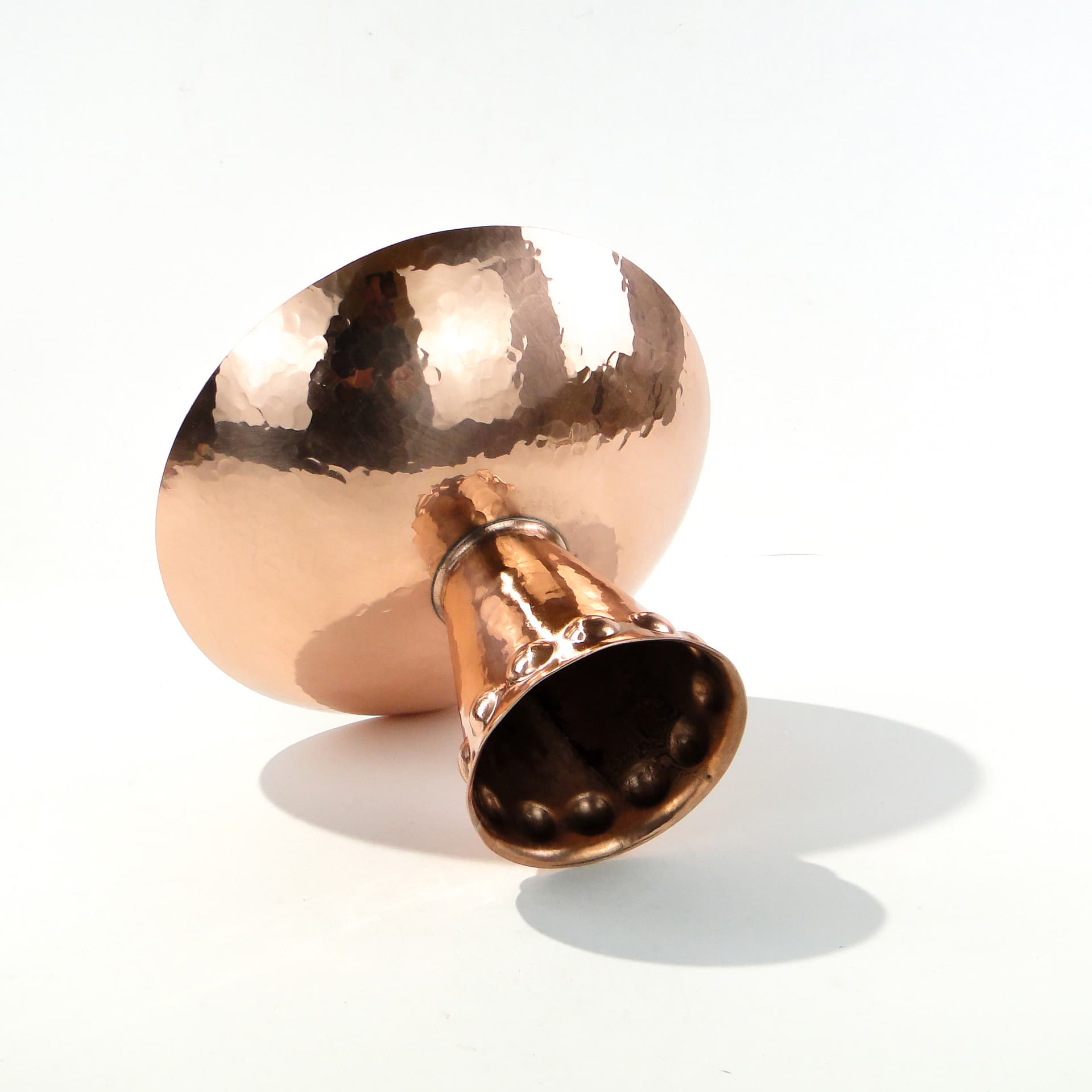Bauhaus centerpiece bowl, golden red copper, by F. Marby, 1920s - 345870