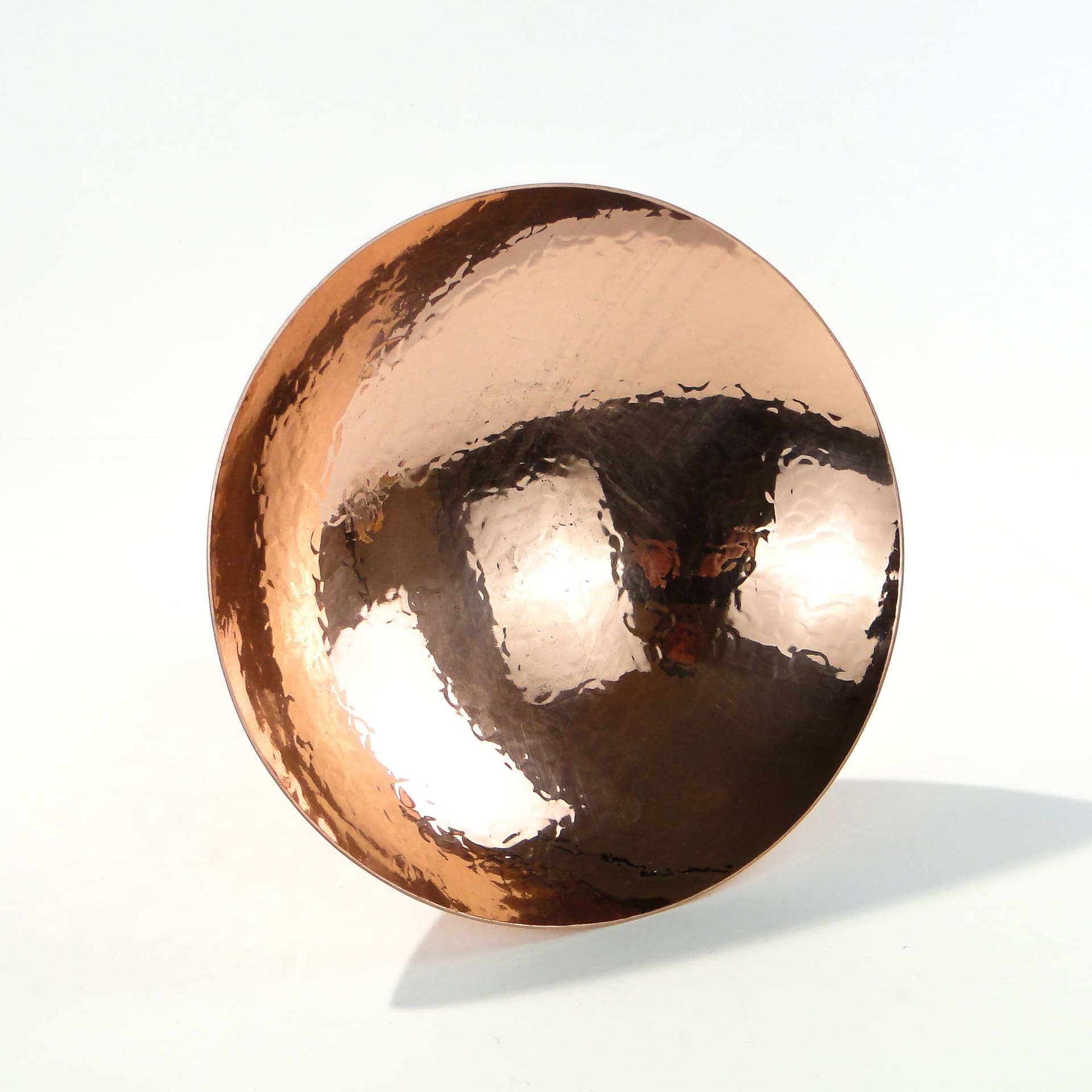 Bauhaus centerpiece bowl, golden red copper, by F. Marby, 1920s - 345869
